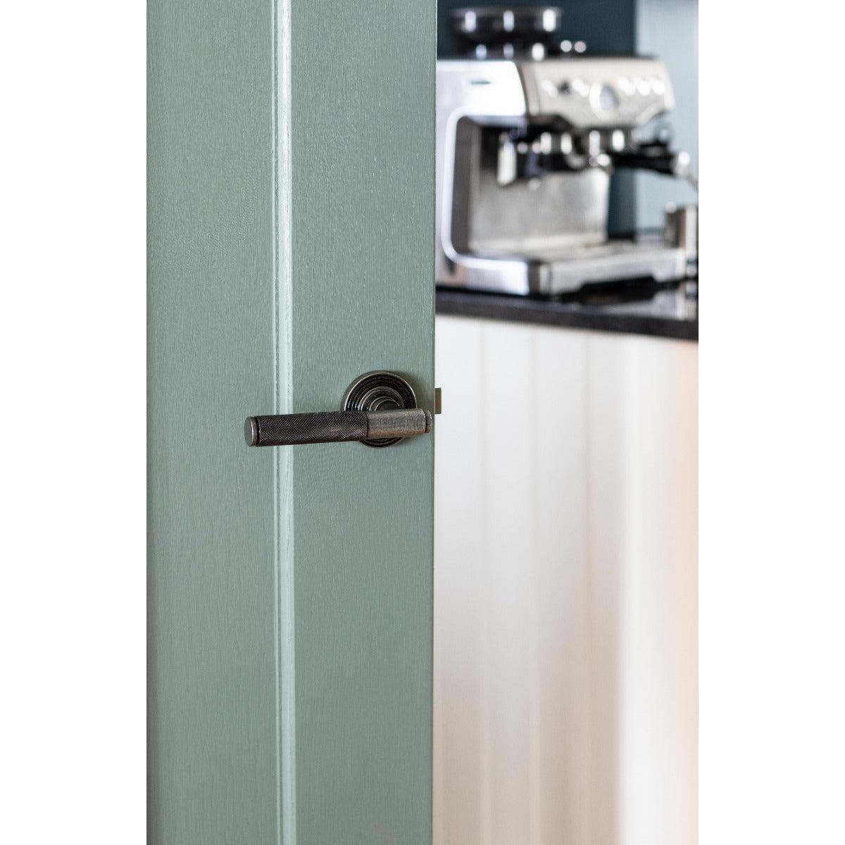 Pewter Brompton Lever on Rose Set (Beehive) | From The Anvil-Concealed-Yester Home