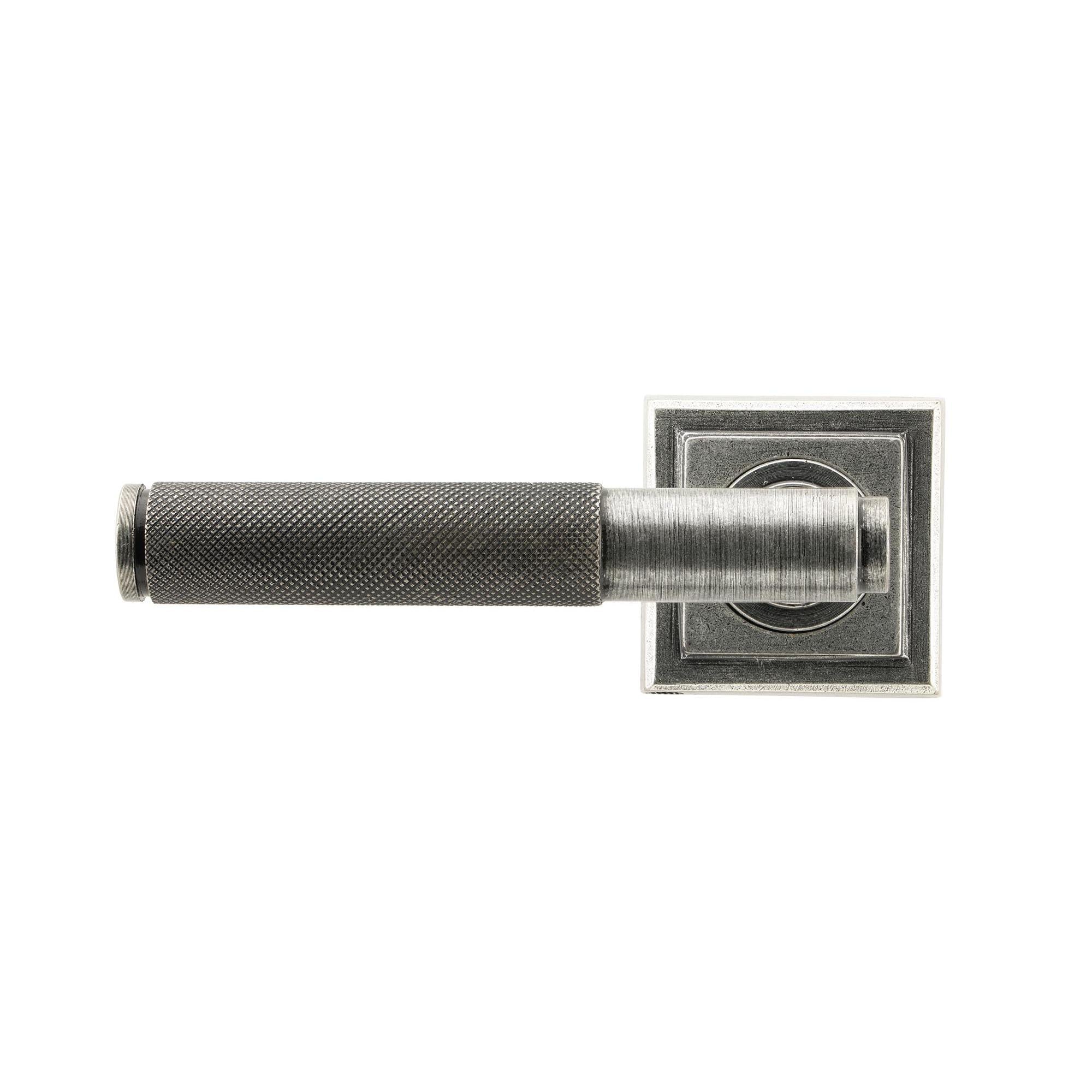 Pewter Brompton Lever on Rose Set (Square) | From The Anvil - Concealed - From The Anvil - Yester Home