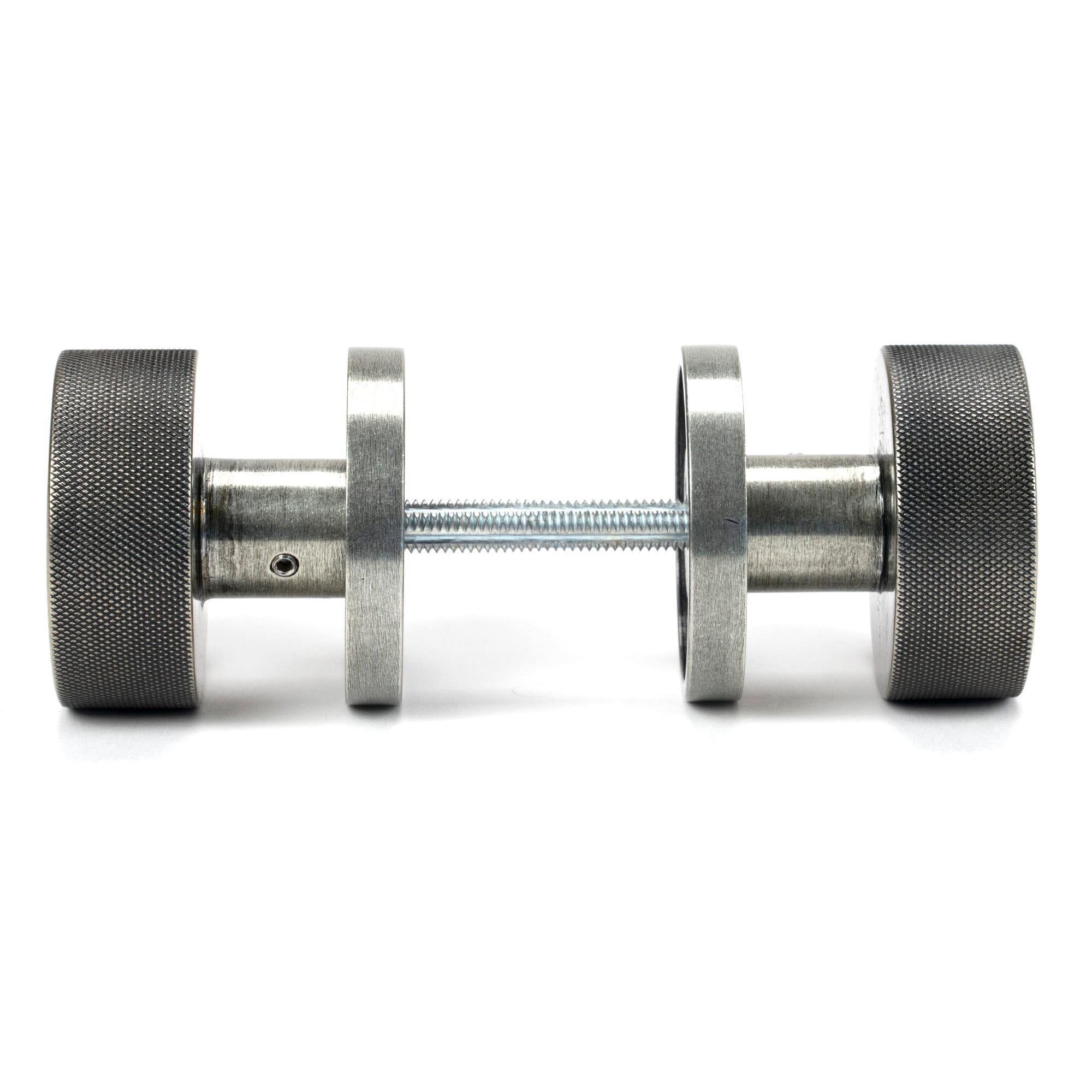 Pewter Brompton Mortice/Rim Knob Set (Plain) | From The Anvil - Mortice Knobs - From The Anvil - Yester Home