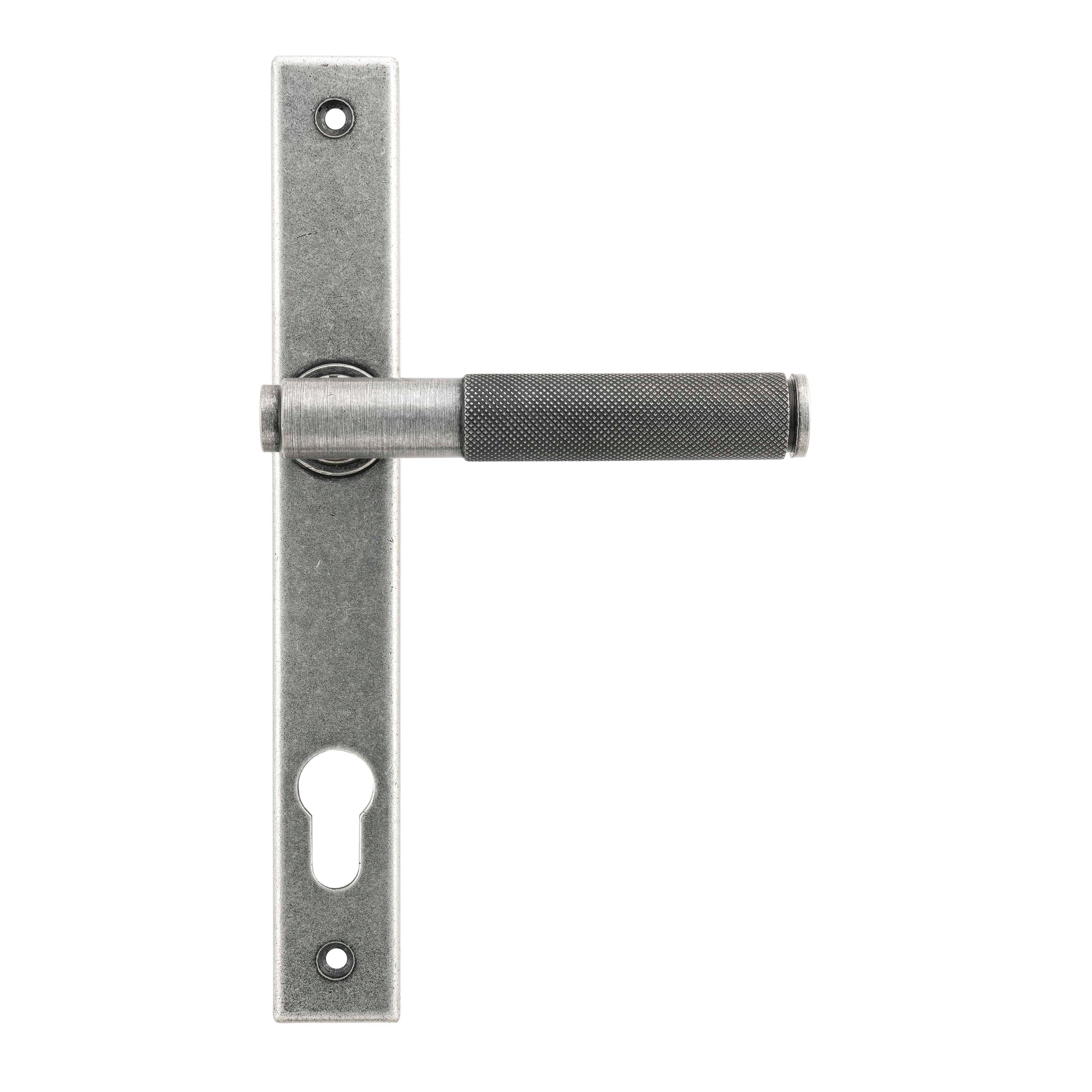 Pewter Brompton Slimline Lever Espag. Lock Set | From The Anvil - Espagnolette - From The Anvil - Yester Home