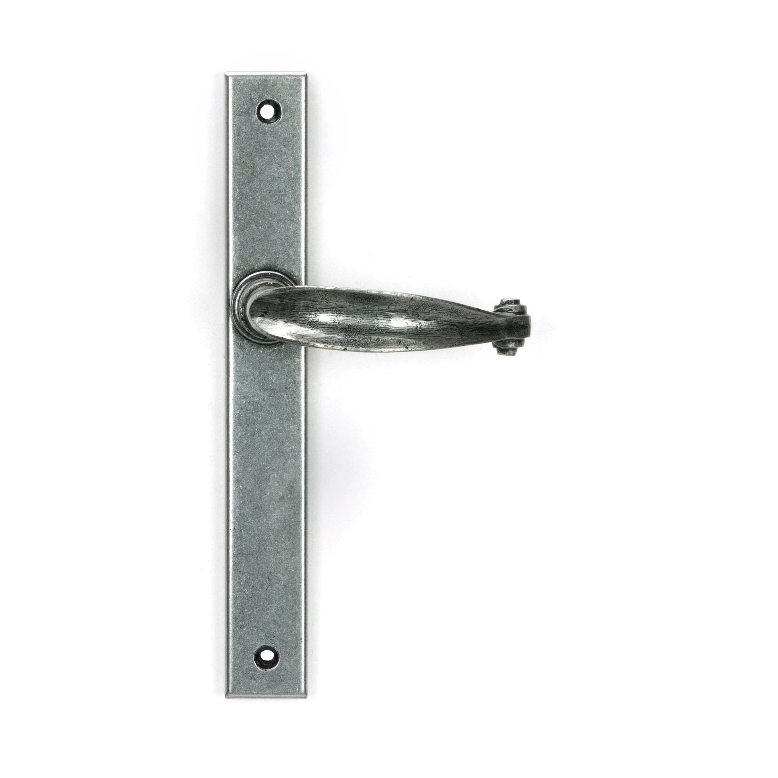 Pewter Cottage Slimline Lever Espag. Latch Set | From The Anvil - Espagnolette - From The Anvil - Yester Home