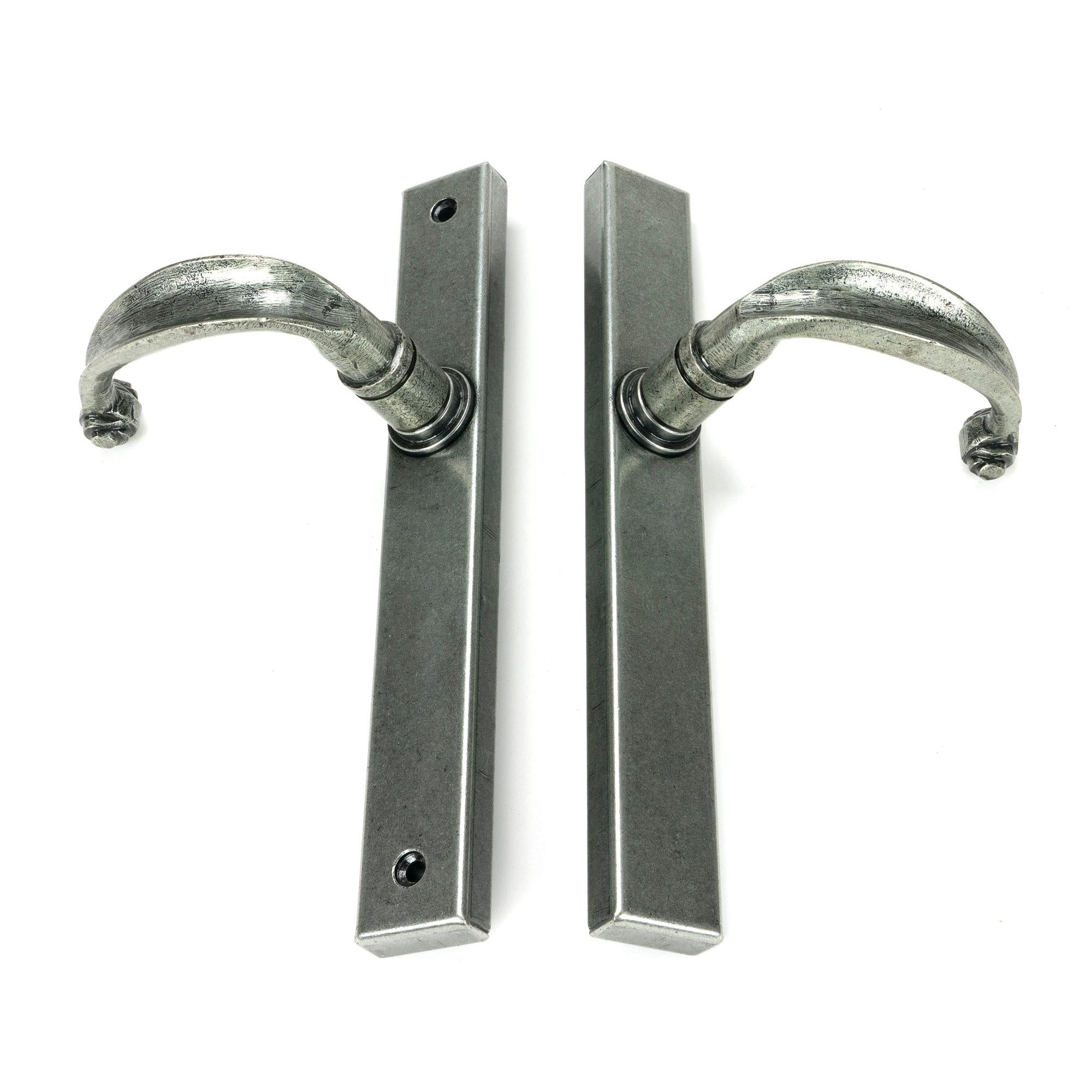 Pewter Cottage Slimline Lever Espag. Latch Set | From The Anvil - Espagnolette - From The Anvil - Yester Home
