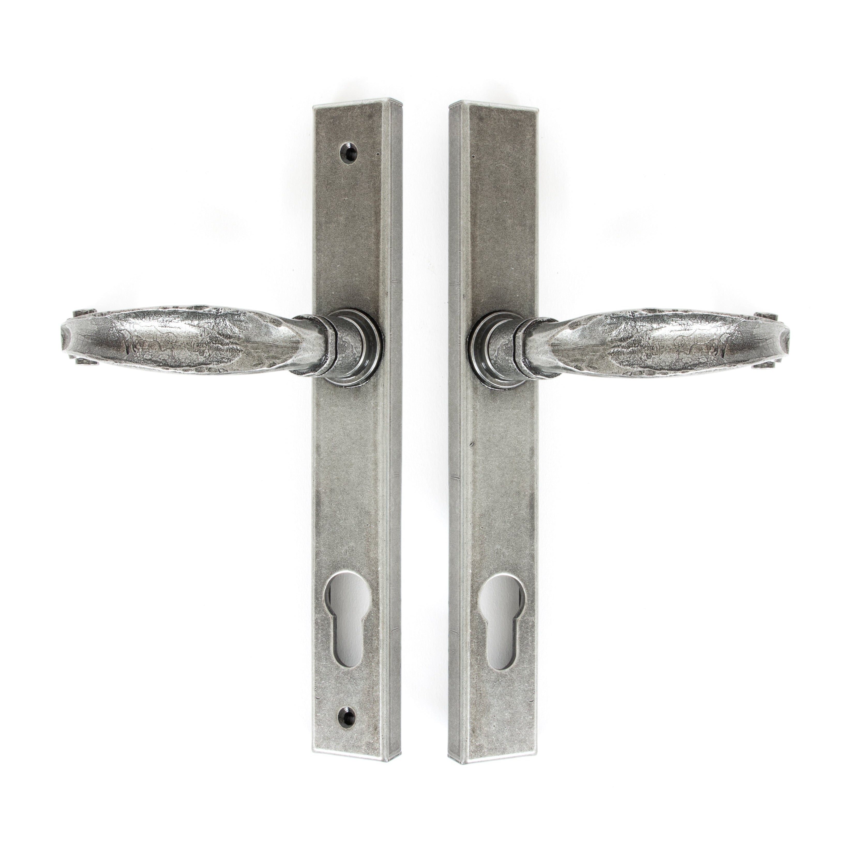 Pewter Cottage Slimline Lever Espag. Lock Set | From The Anvil-Espagnolette-Yester Home