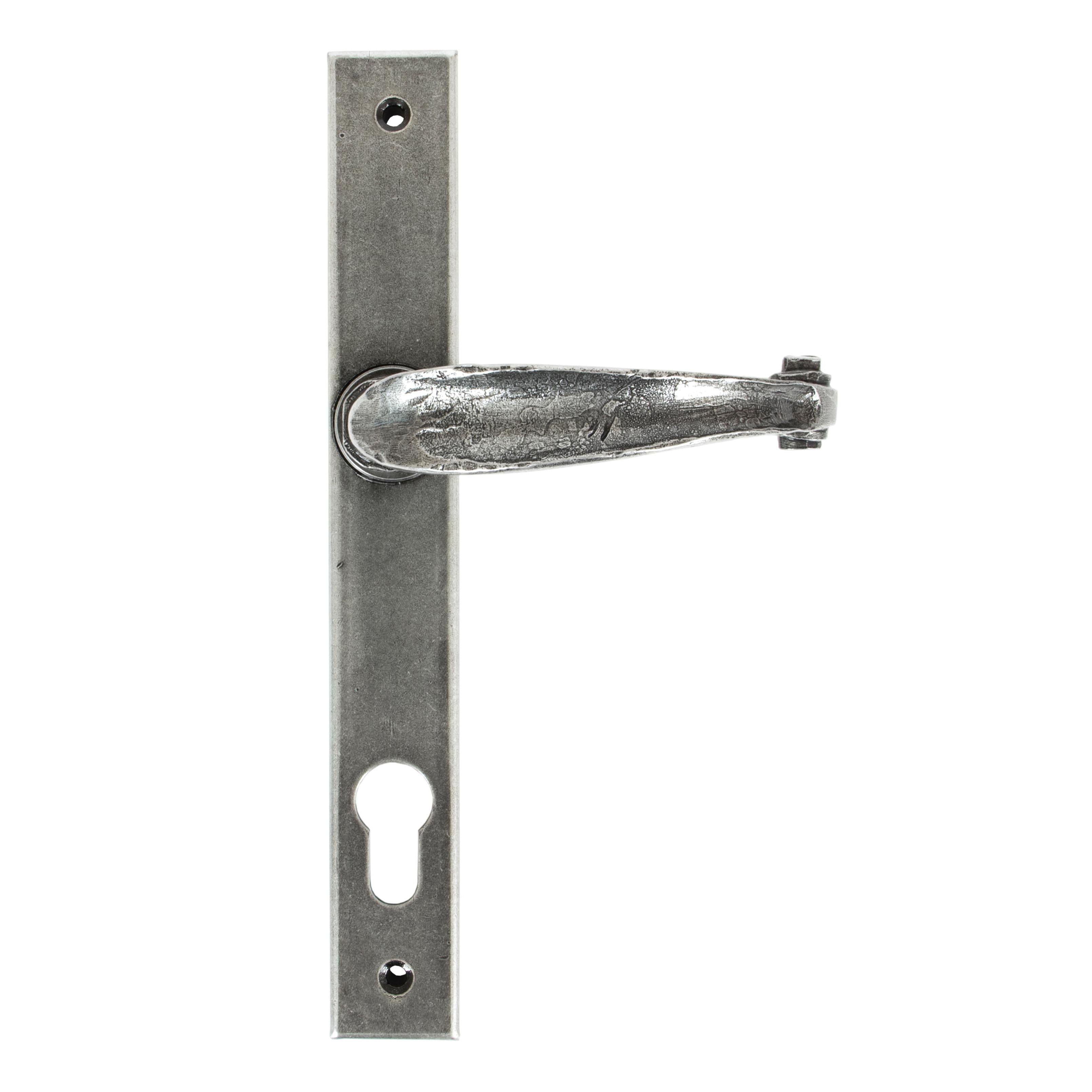 Pewter Cottage Slimline Lever Espag. Lock Set | From The Anvil - Espagnolette - From The Anvil - Yester Home