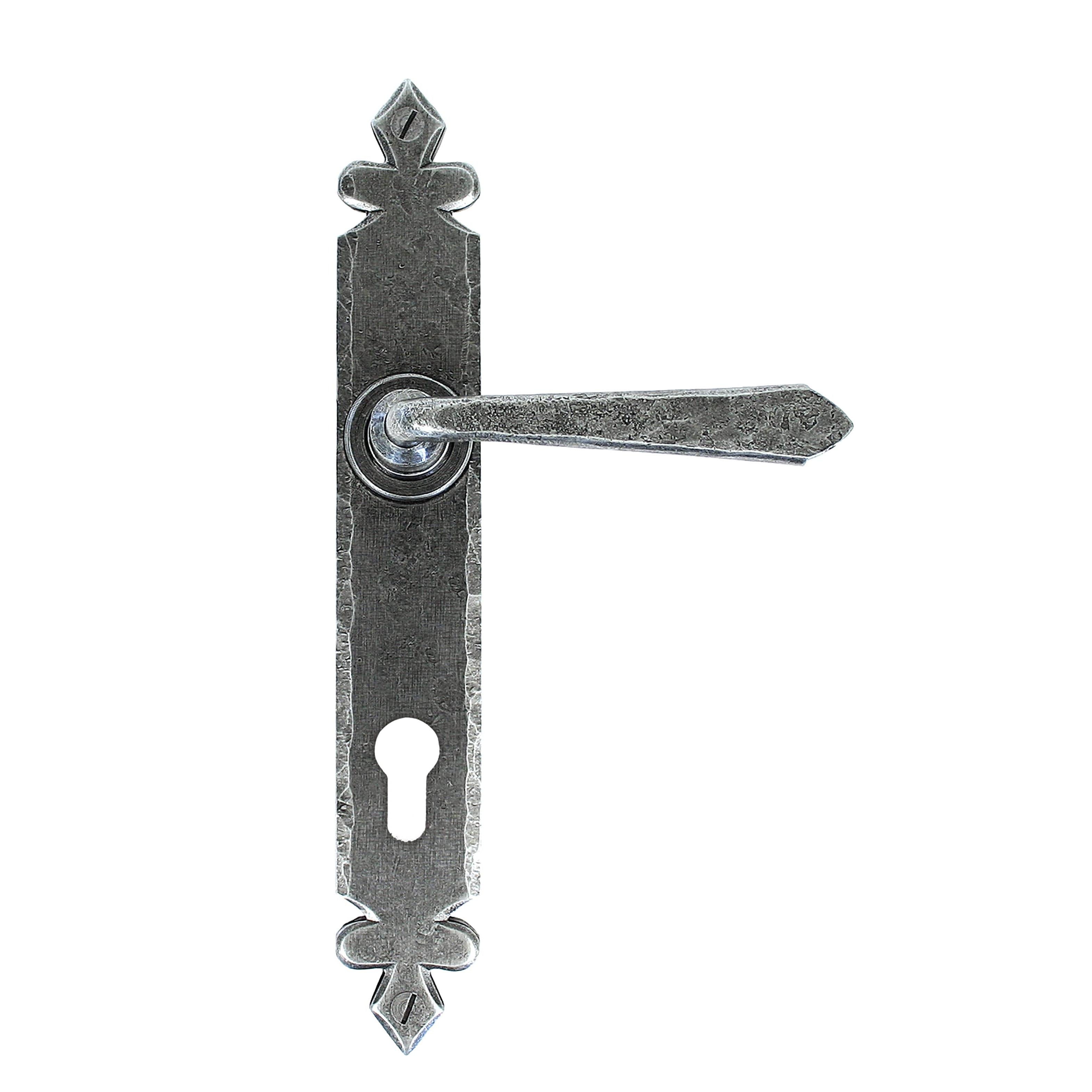 Pewter Cromwell Lever Espag. Lock Set | From The Anvil - Espagnolette - From The Anvil - Yester Home