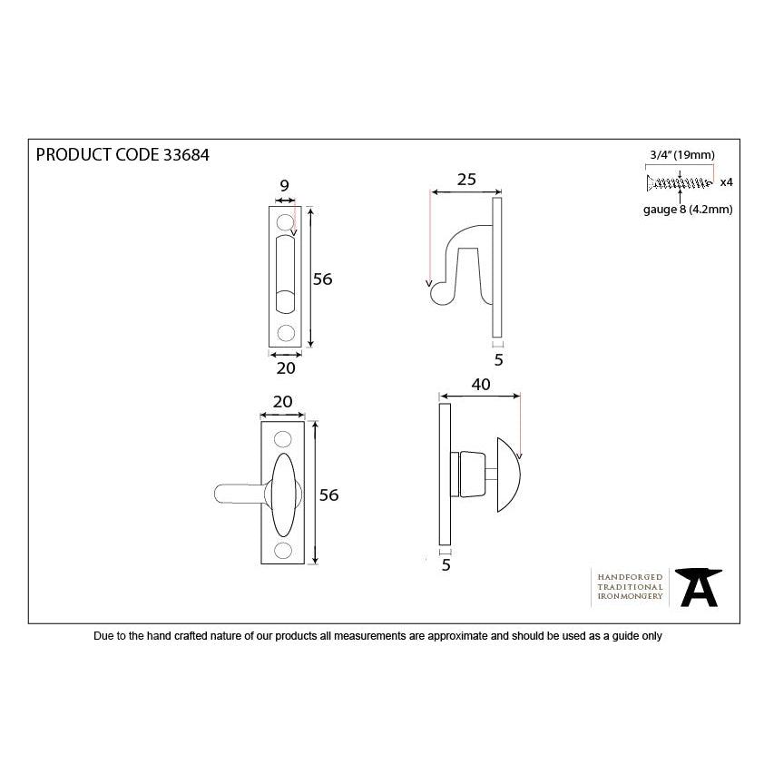 Pewter Cupboard Turn | From The Anvil-Cupboard Turns-Yester Home