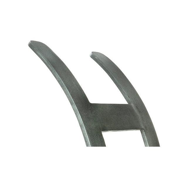 Pewter Curved Log Holder - Large | From The Anvil-Log Holders-Yester Home