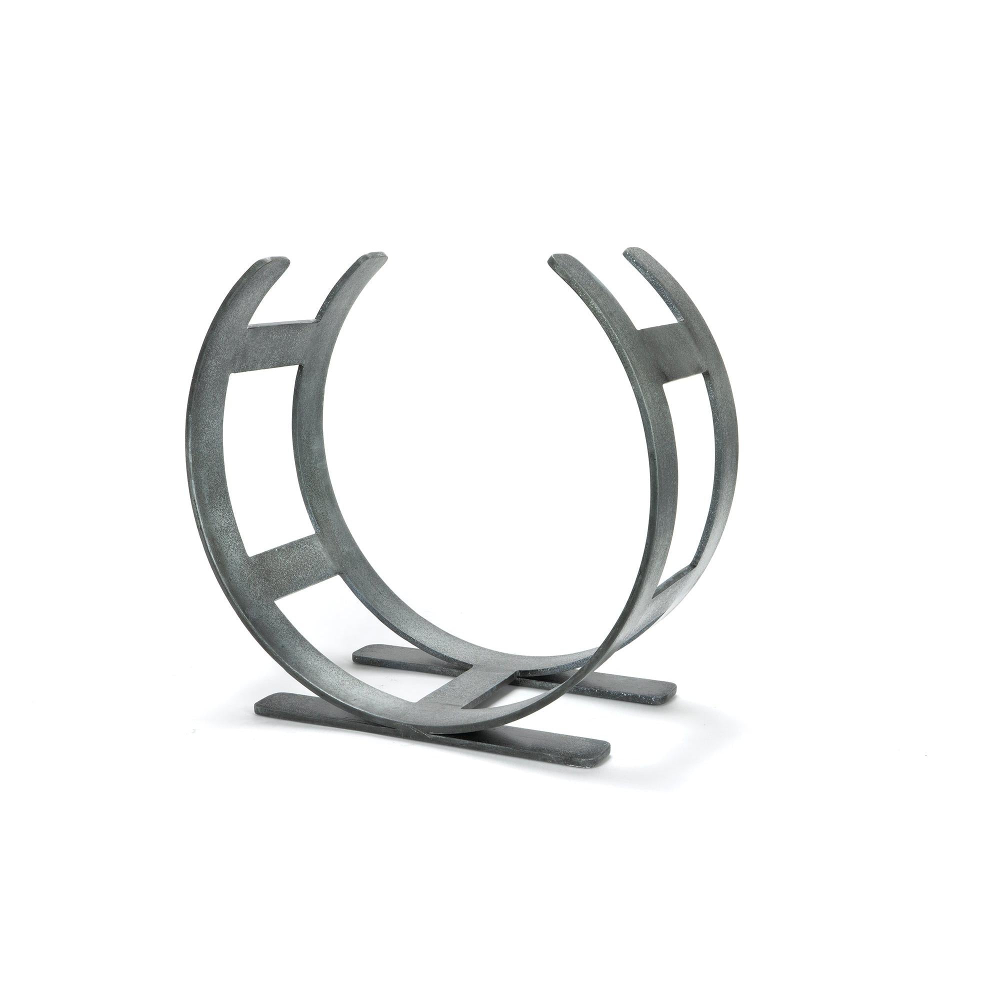 Pewter Curved Log Holder - Small | From The Anvil - Log Holders - From The Anvil - Yester Home