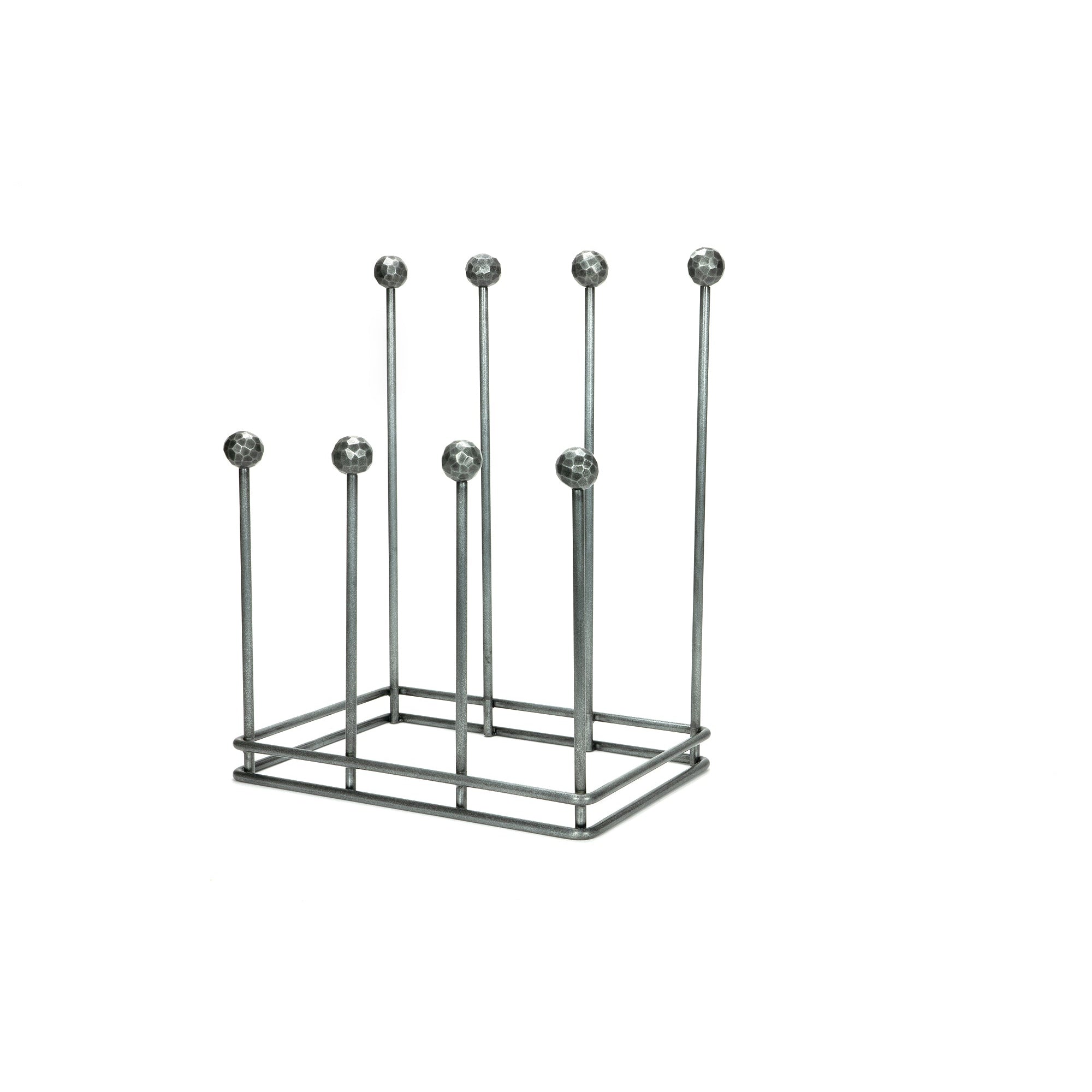 Pewter Four Pair Boot Rack | From The Anvil-Boot Stands & Racks-Yester Home