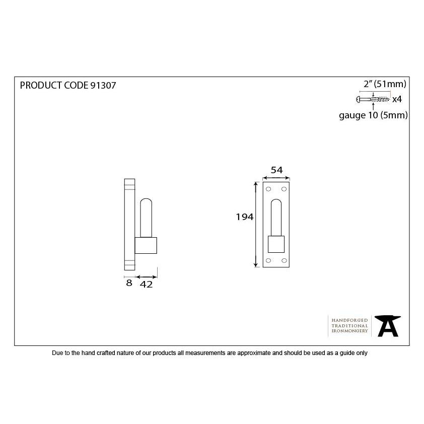 Pewter Frame Hook for 33741 (pair) | From The Anvil-T Hinge Accessories-Yester Home