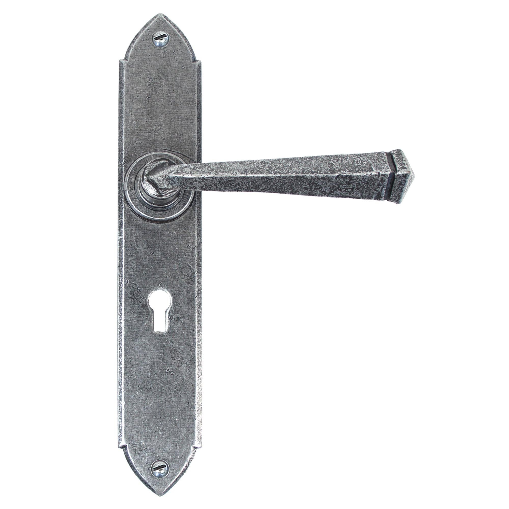 Pewter Gothic Lever Lock Set | From The Anvil - Lever Lock - From The Anvil - Yester Home