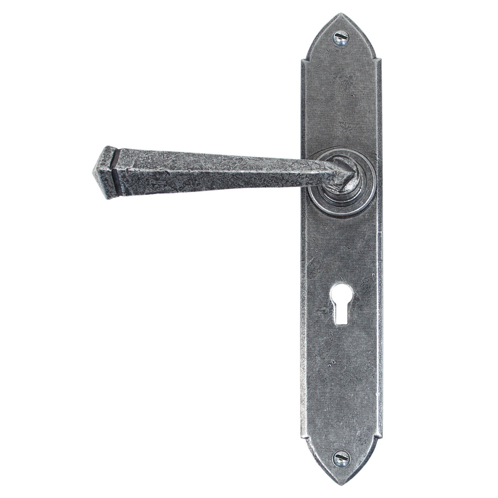 Pewter Gothic Lever Lock Set | From The Anvil-Lever Lock-Yester Home