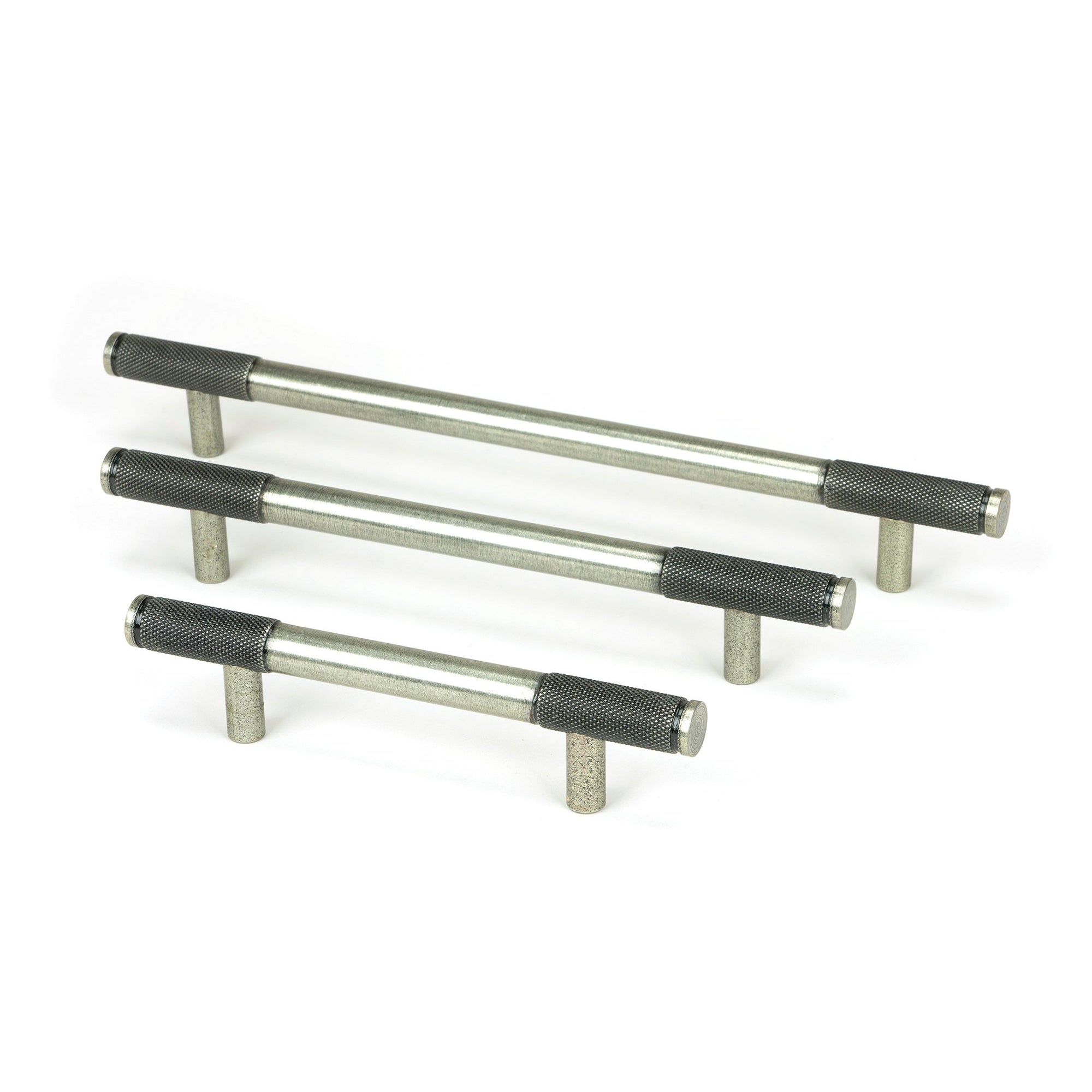 Pewter Half Brompton Pull Handle - Small | From The Anvil-Pull Handles-Yester Home