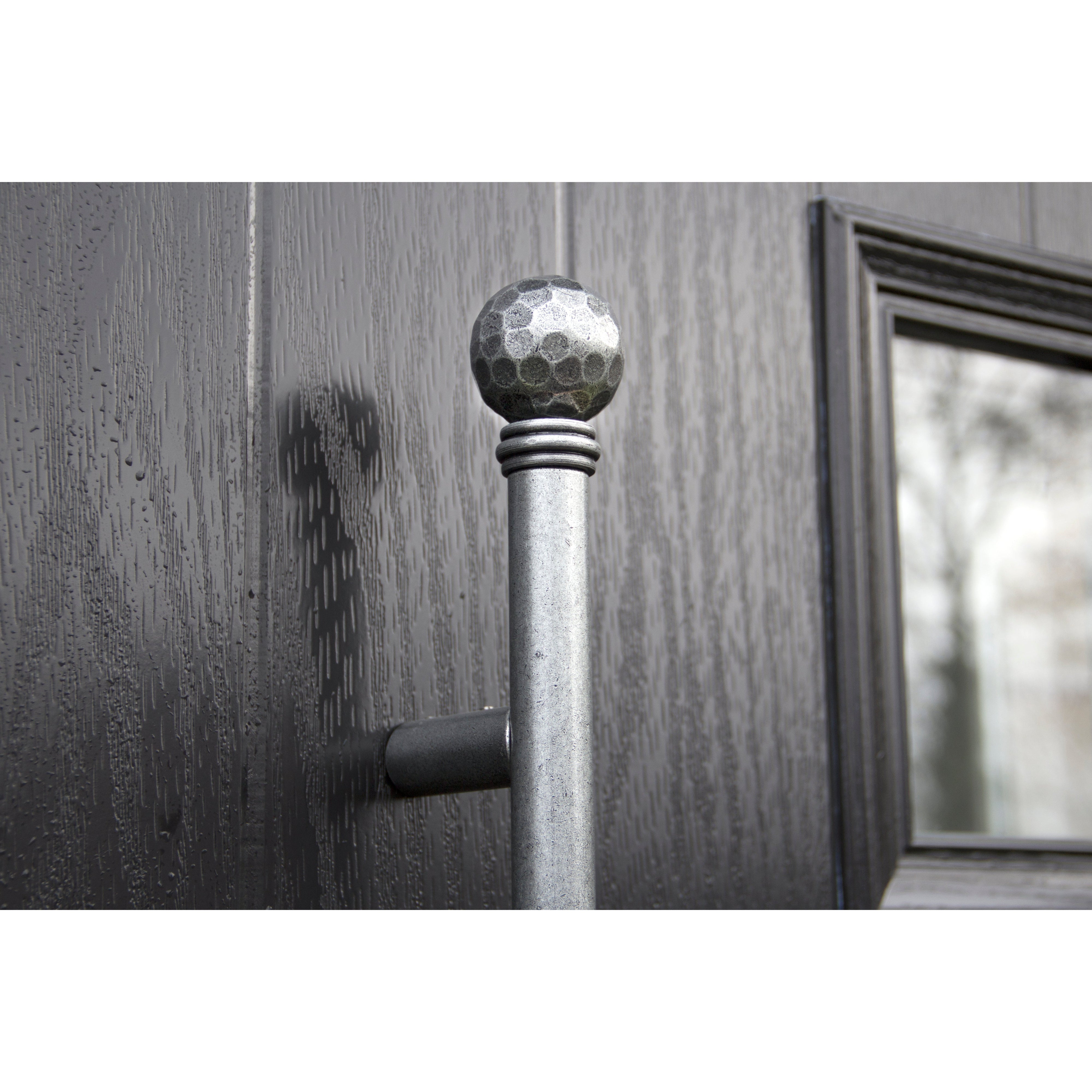 Pewter Hammered Ball Curtain Finial (pair) | From The Anvil-Finials-Yester Home