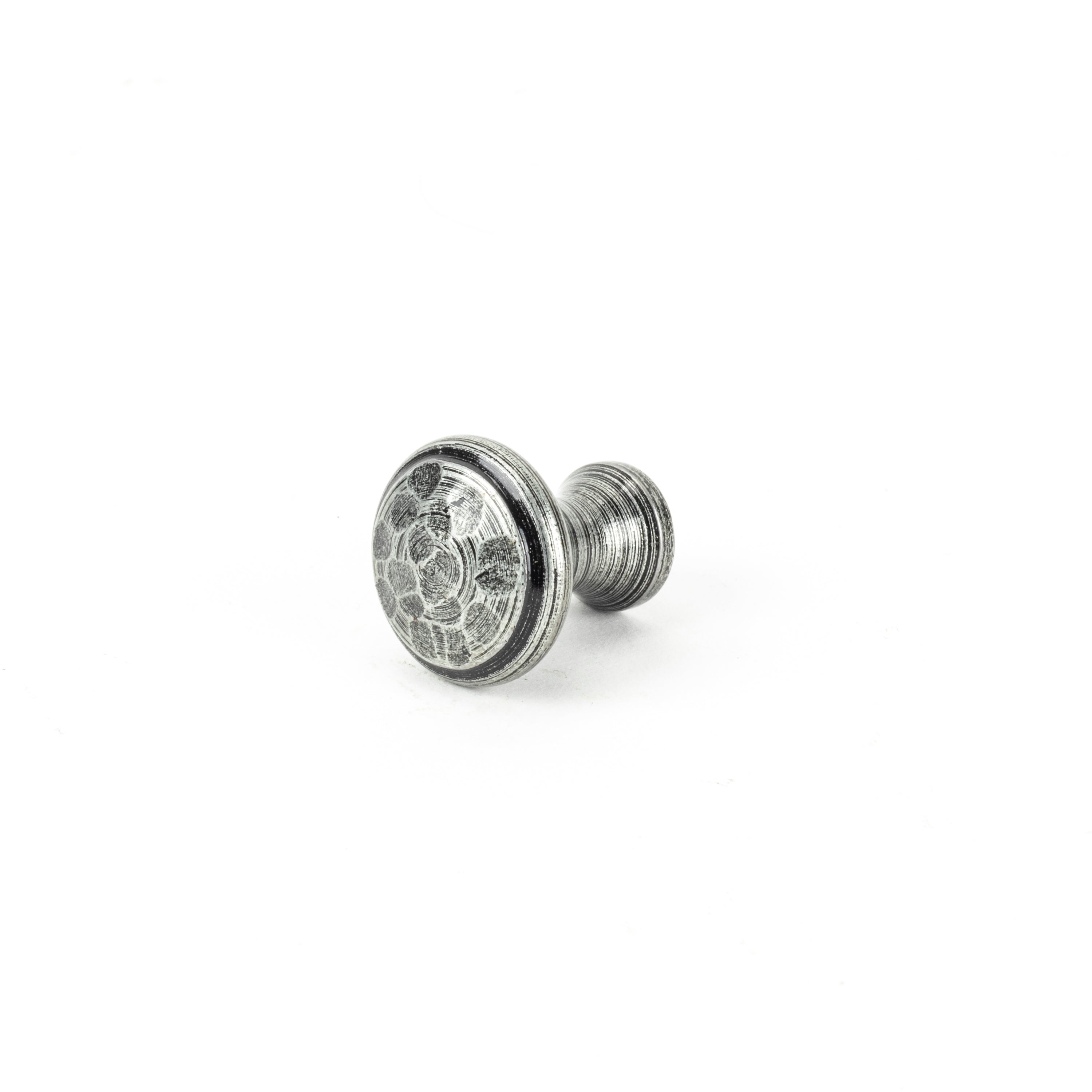 Pewter Hammered Cabinet Knob - Small | From The Anvil-Cabinet Knobs-Yester Home