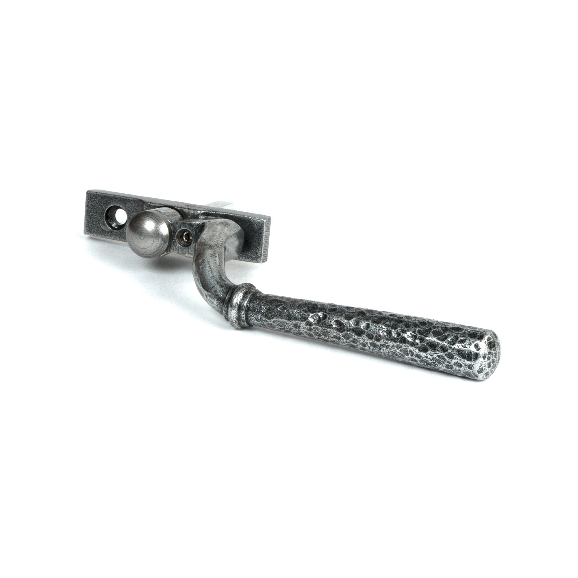 Pewter Hammered Newbury Espag - LH | From The Anvil-Espag. Fasteners-Yester Home