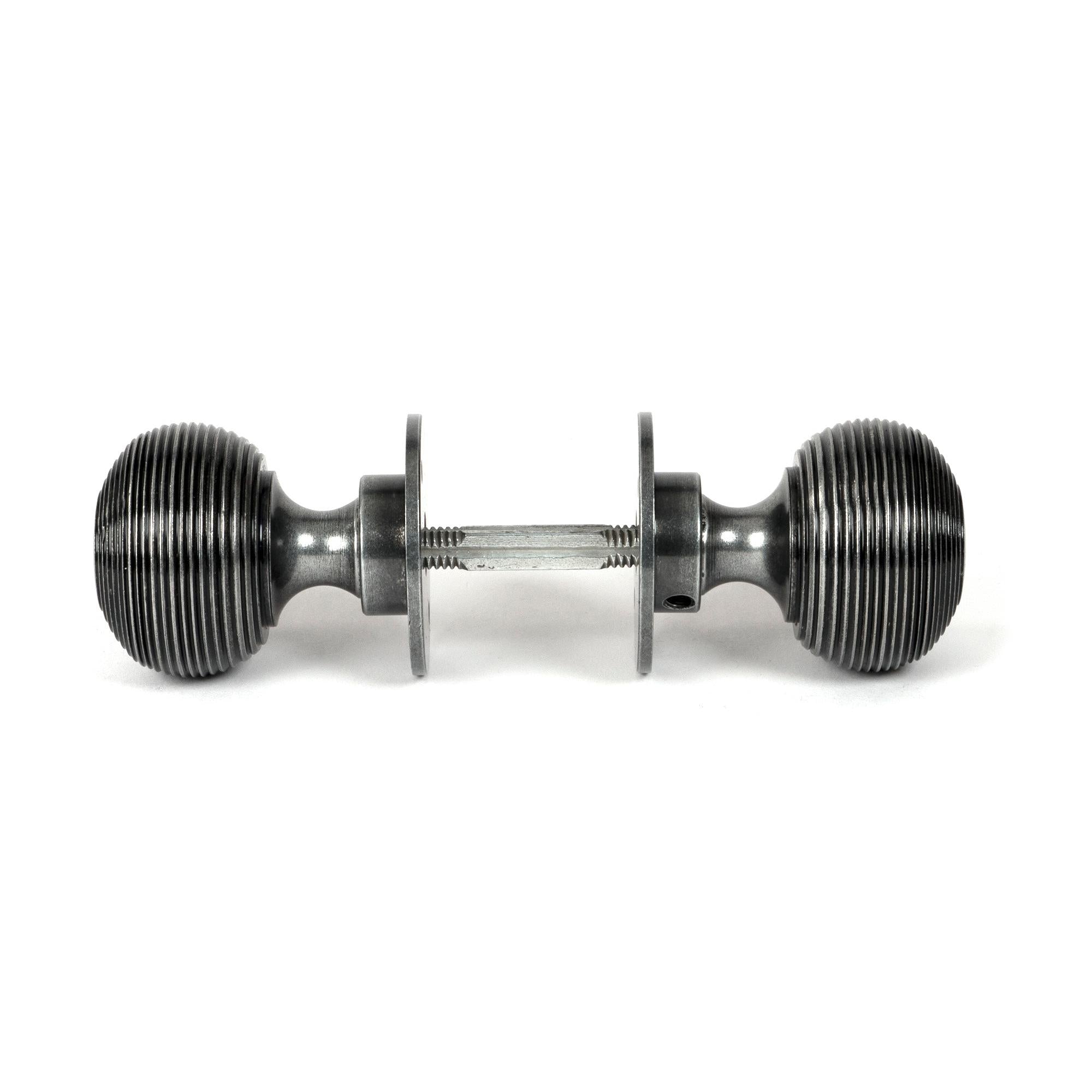 Pewter Heavy Beehive Mortice/Rim Knob Set | From The Anvil - Mortice Knobs - From The Anvil - Yester Home