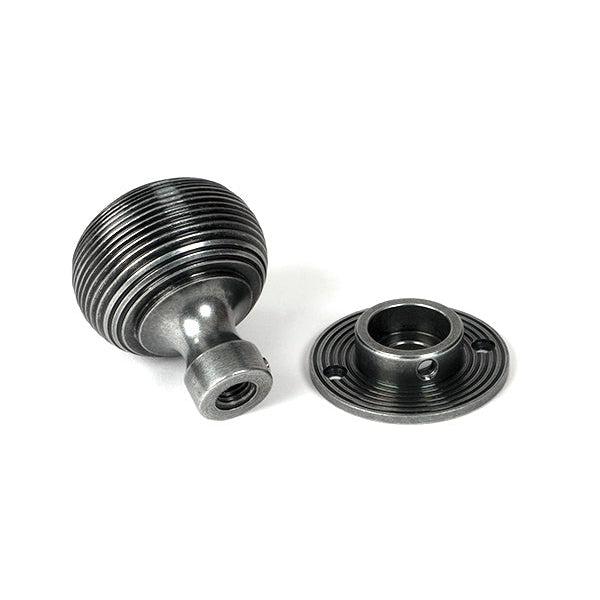 Pewter Heavy Beehive Mortice/Rim Knob Set | From The Anvil-Mortice Knobs-Yester Home