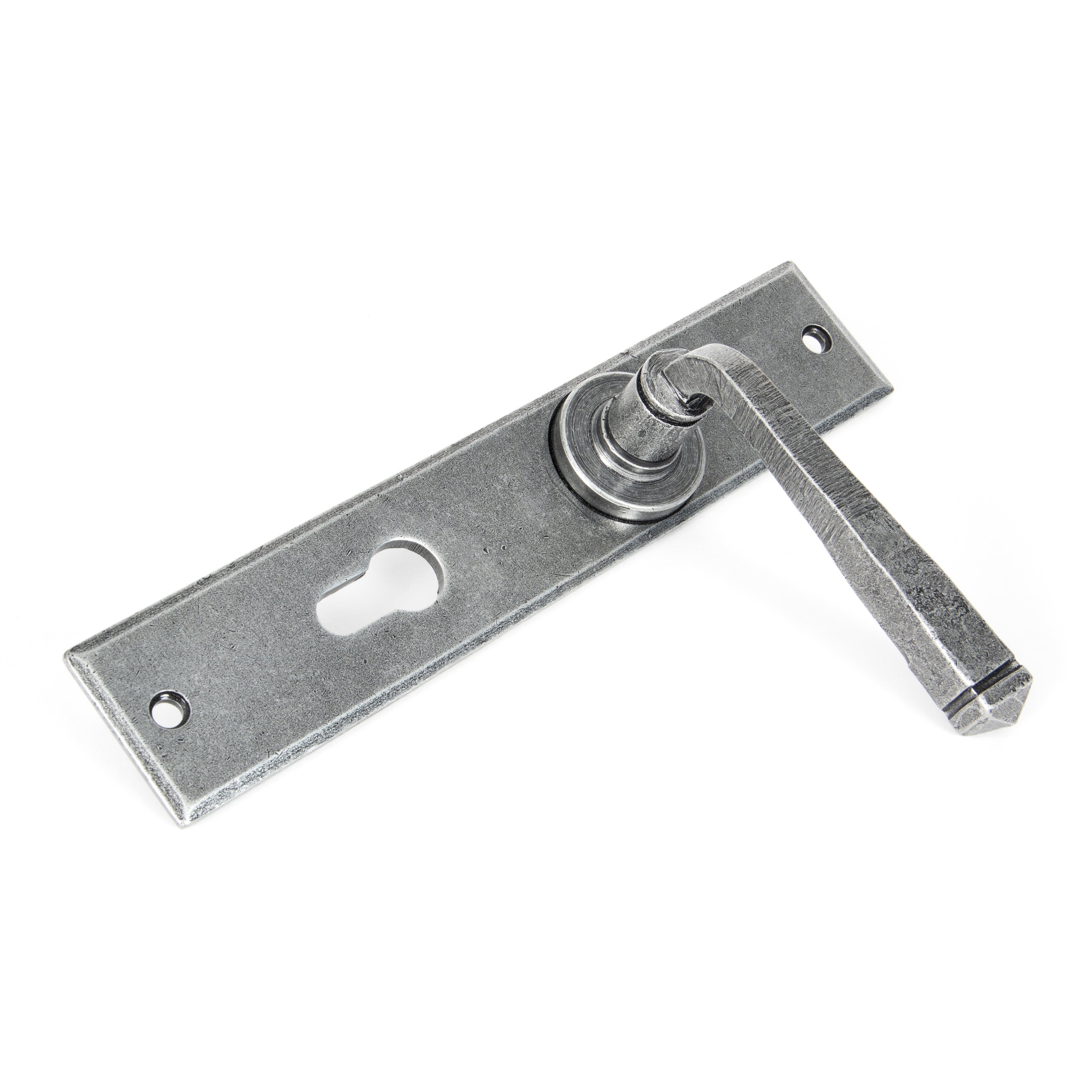Pewter Large Avon 72mm Centre Euro Lock Set | From The Anvil-Lever Euro-Yester Home