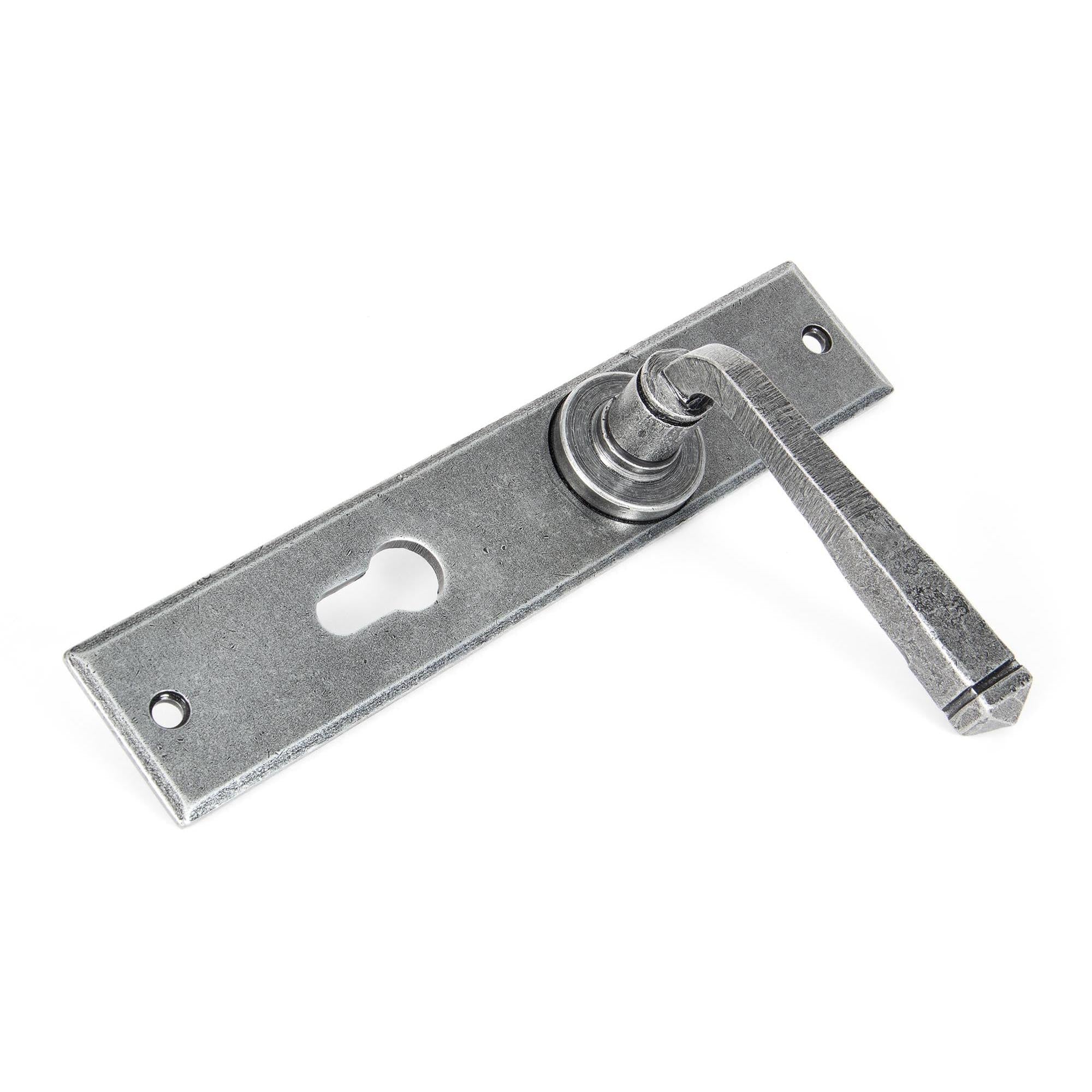 Pewter Large Avon 72mm Centre Euro Lock Set | From The Anvil - Lever Euro - From The Anvil - Yester Home