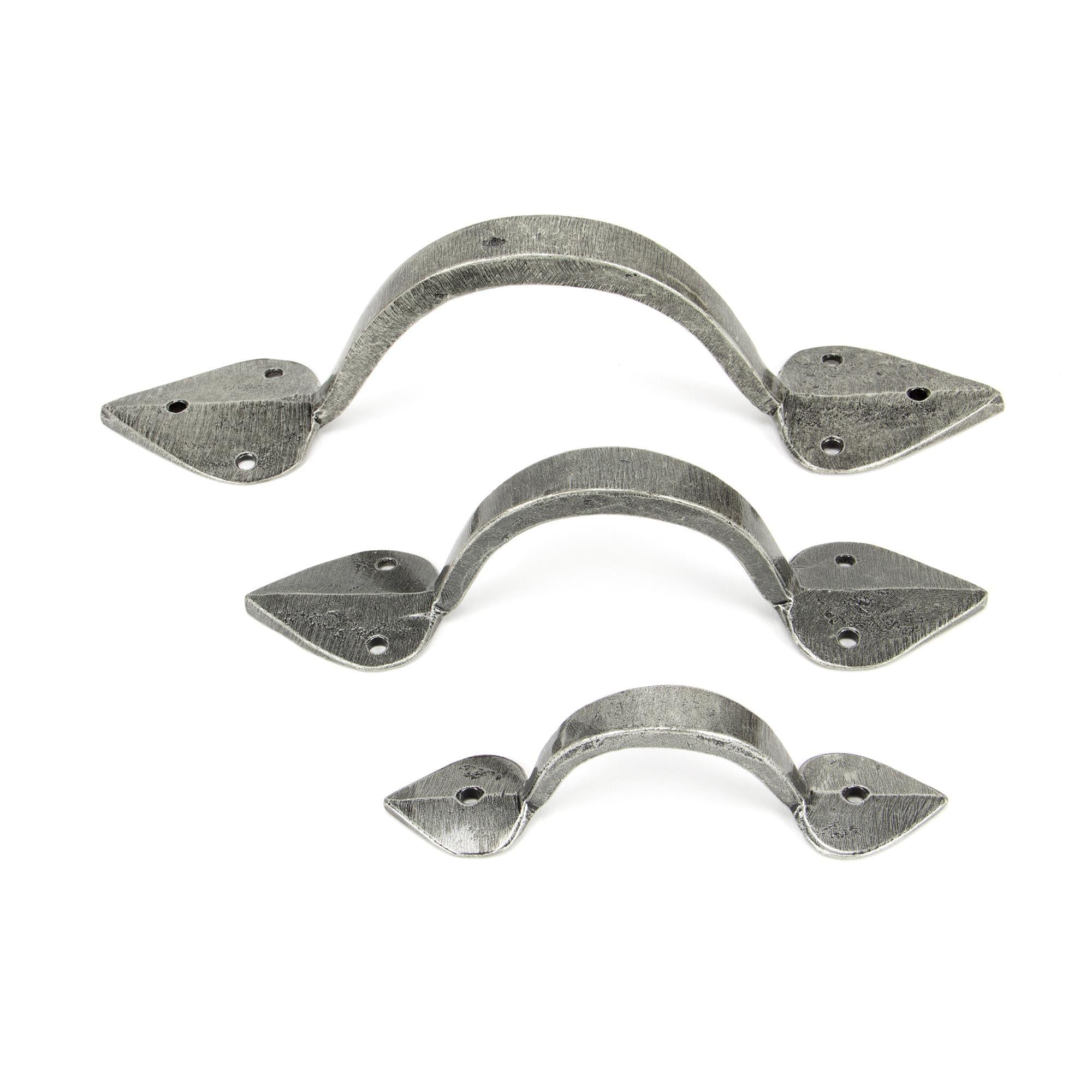 Pewter Large Shropshire Pull Handle | From The Anvil - D Handles - From The Anvil - Yester Home