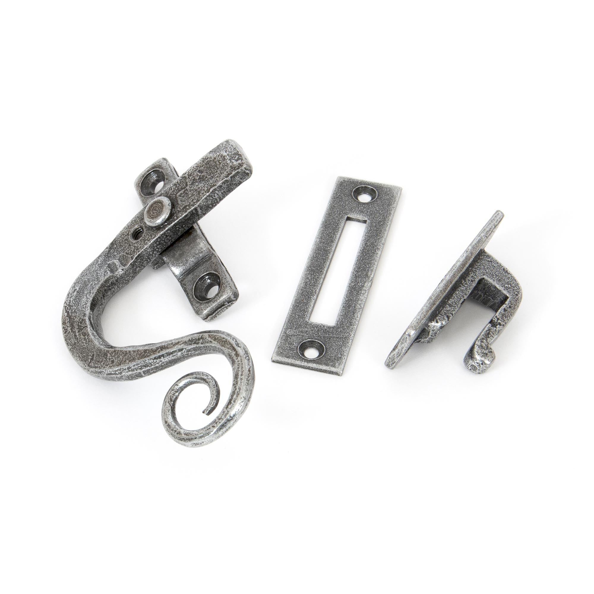 Pewter Locking Monkeytail Fastener - LH | From The Anvil - Locking Fasteners - From The Anvil - Yester Home