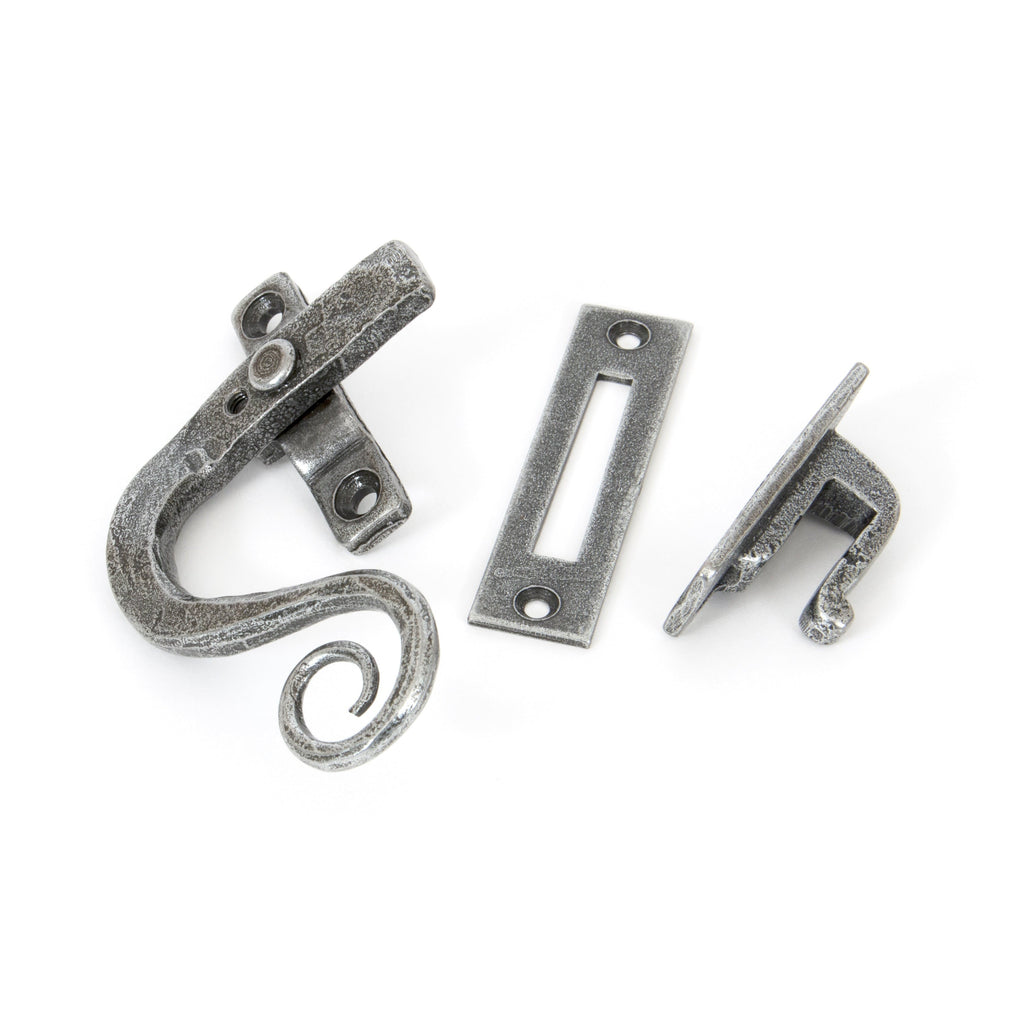 Pewter Locking Monkeytail Fastener - LH | From The Anvil-Locking Fasteners-Yester Home
