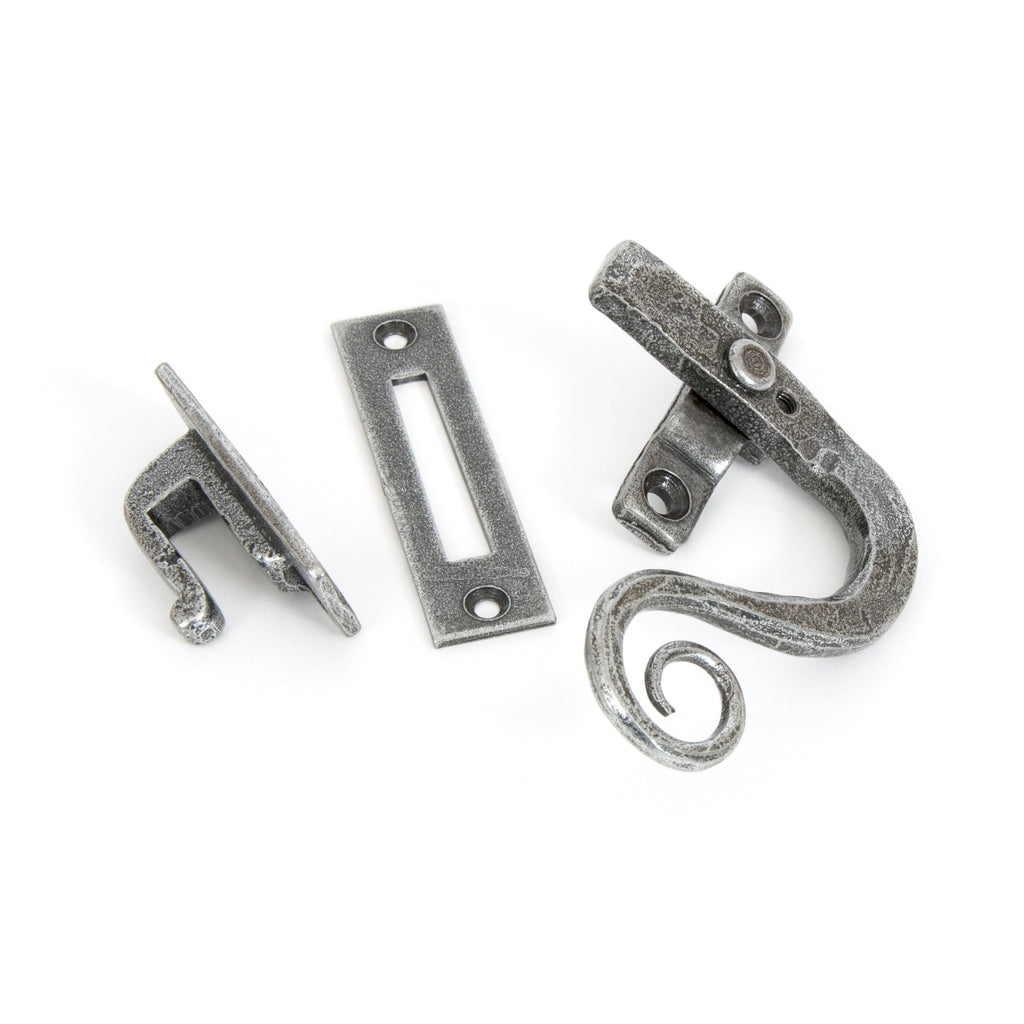 Pewter Locking Monkeytail Fastener - RH | From The Anvil-Locking Fasteners-Yester Home