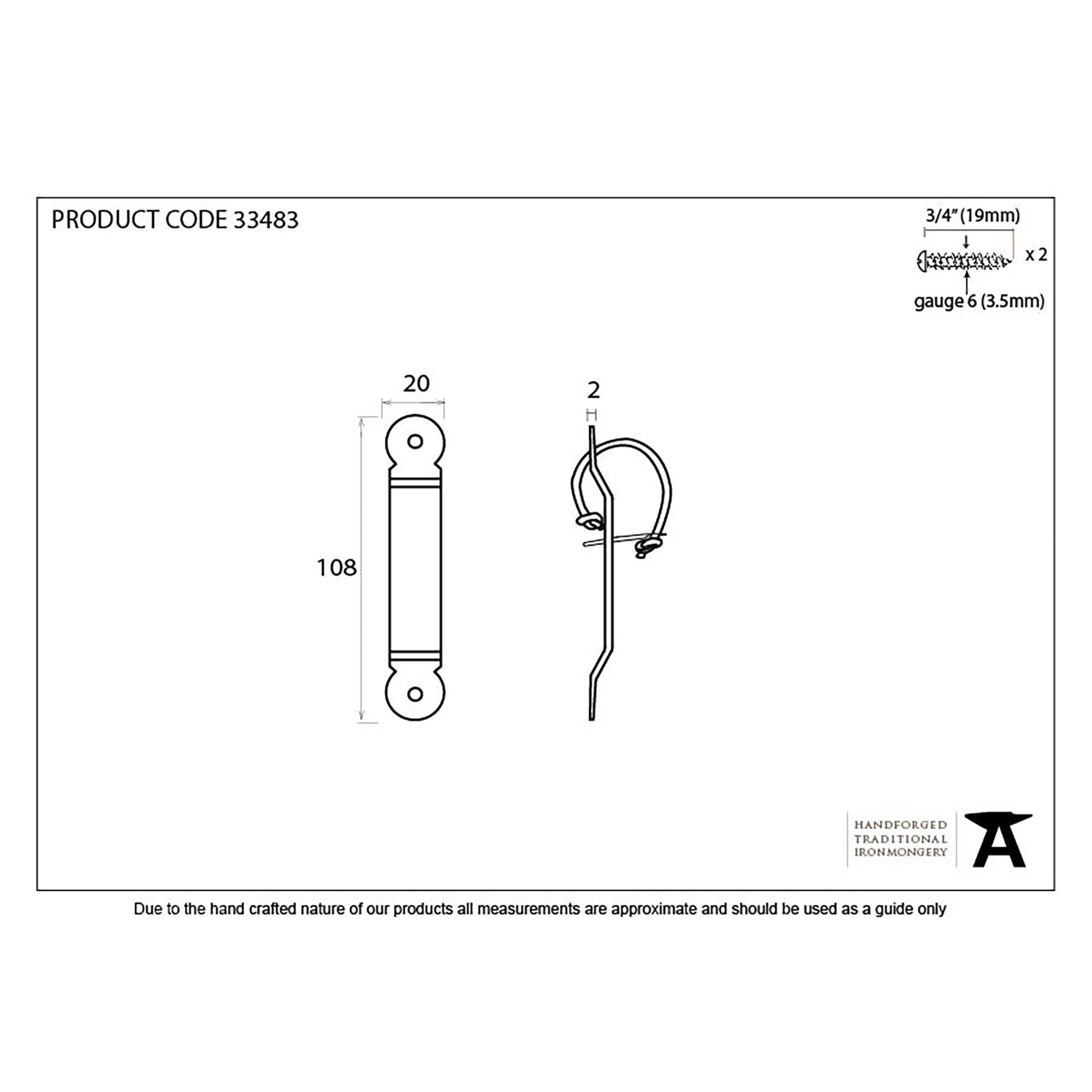 Pewter Locking Penny End Screw on Staple | From The Anvil - Staple Pins & Plates - From The Anvil - Yester Home