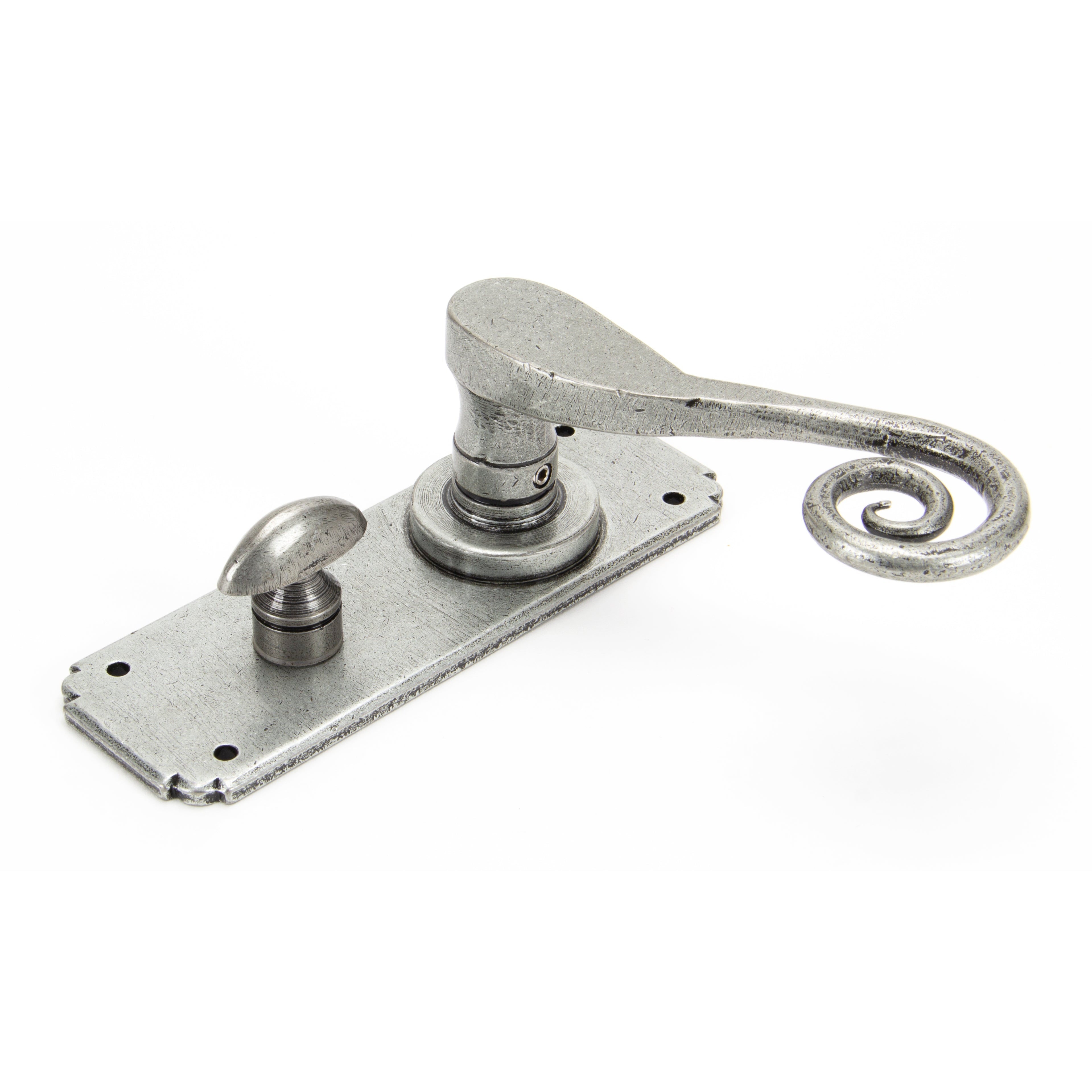 Pewter Monkeytail Lever Bathroom Set | From The Anvil-Lever Bathroom-Yester Home