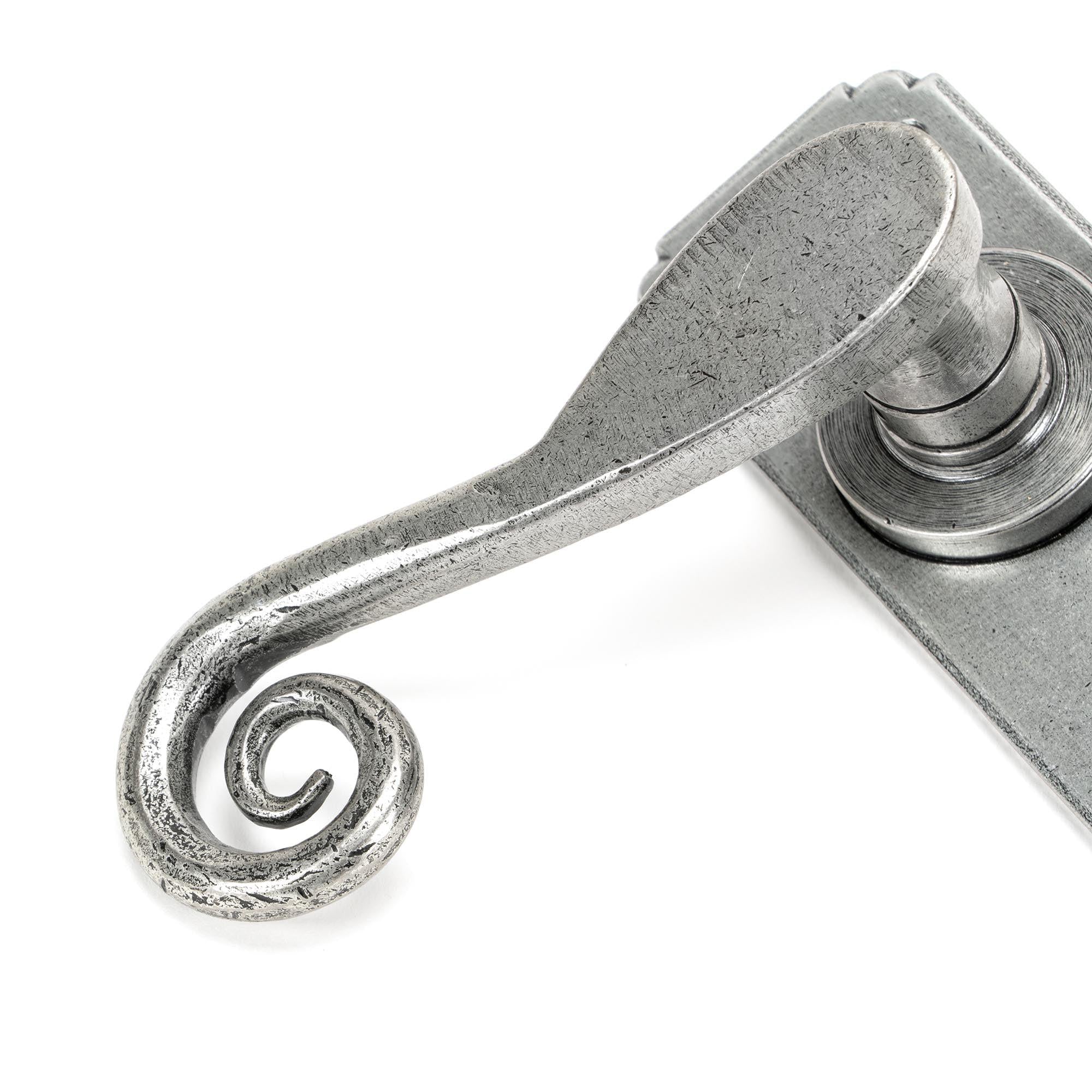 Pewter Monkeytail Lever Euro Lock Set | From The Anvil - Lever Euro - From The Anvil - Yester Home