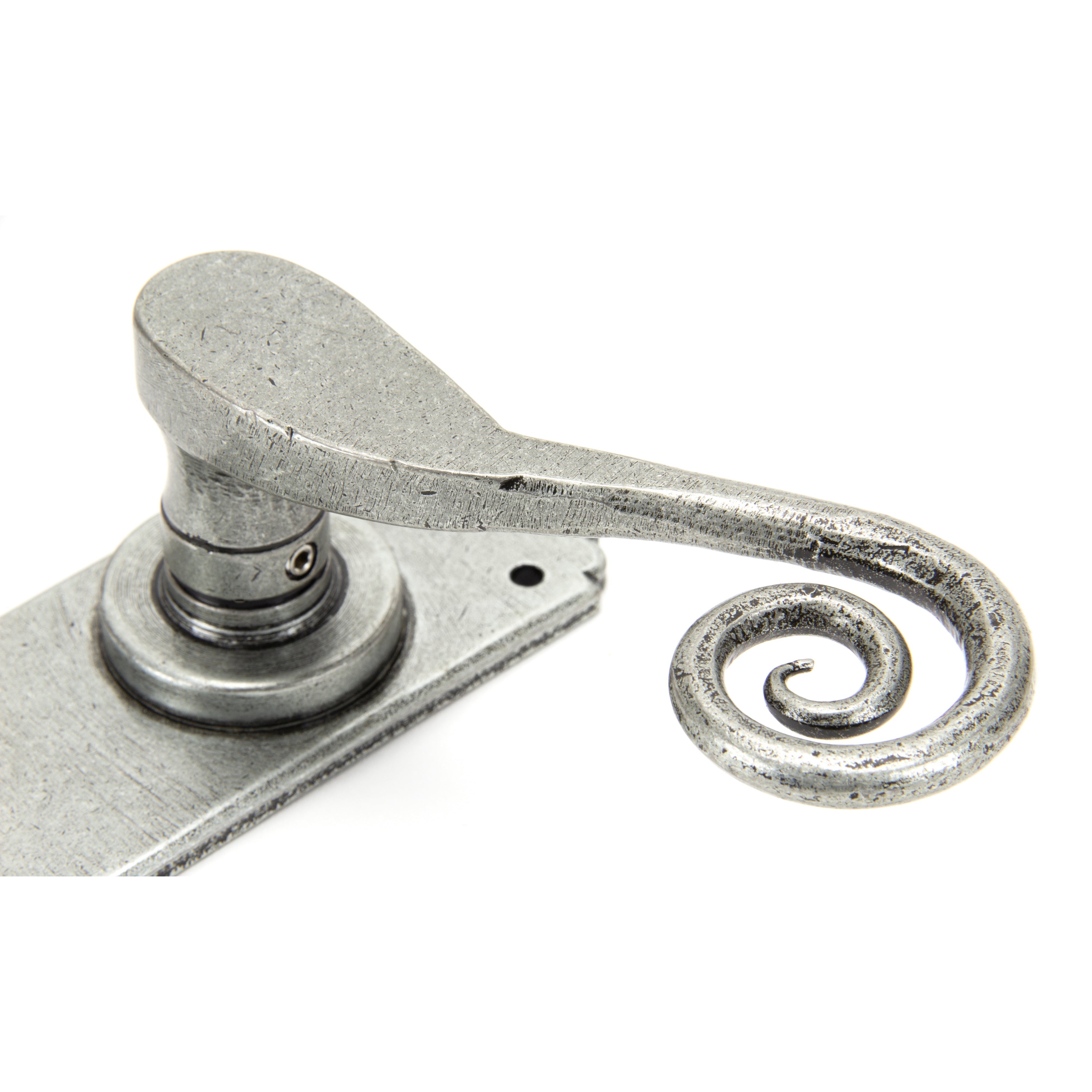 Pewter Monkeytail Lever Latch Set | From The Anvil-Lever Latch-Yester Home