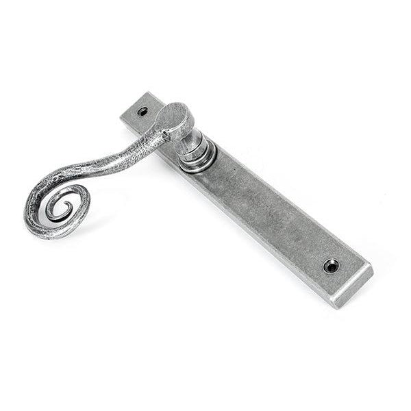 Pewter Monkeytail Slimline Lever Espag. Latch - RH | From The Anvil-Espagnolette-Yester Home