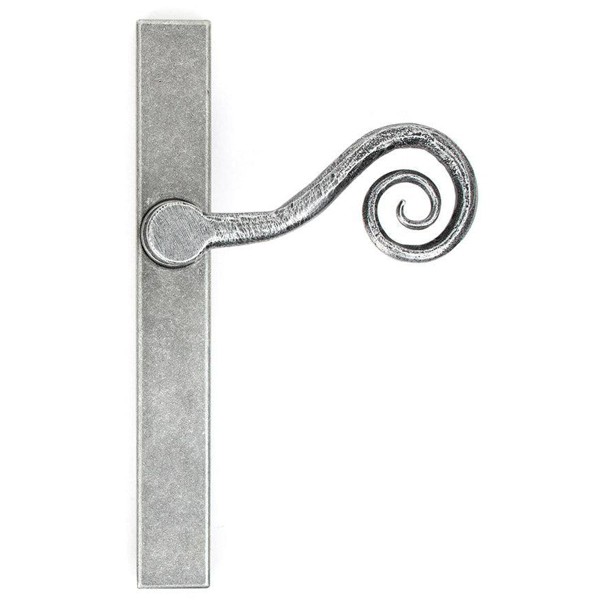 Pewter Monkeytail Slimline Lever Espag. Latch - RH | From The Anvil-Espagnolette-Yester Home