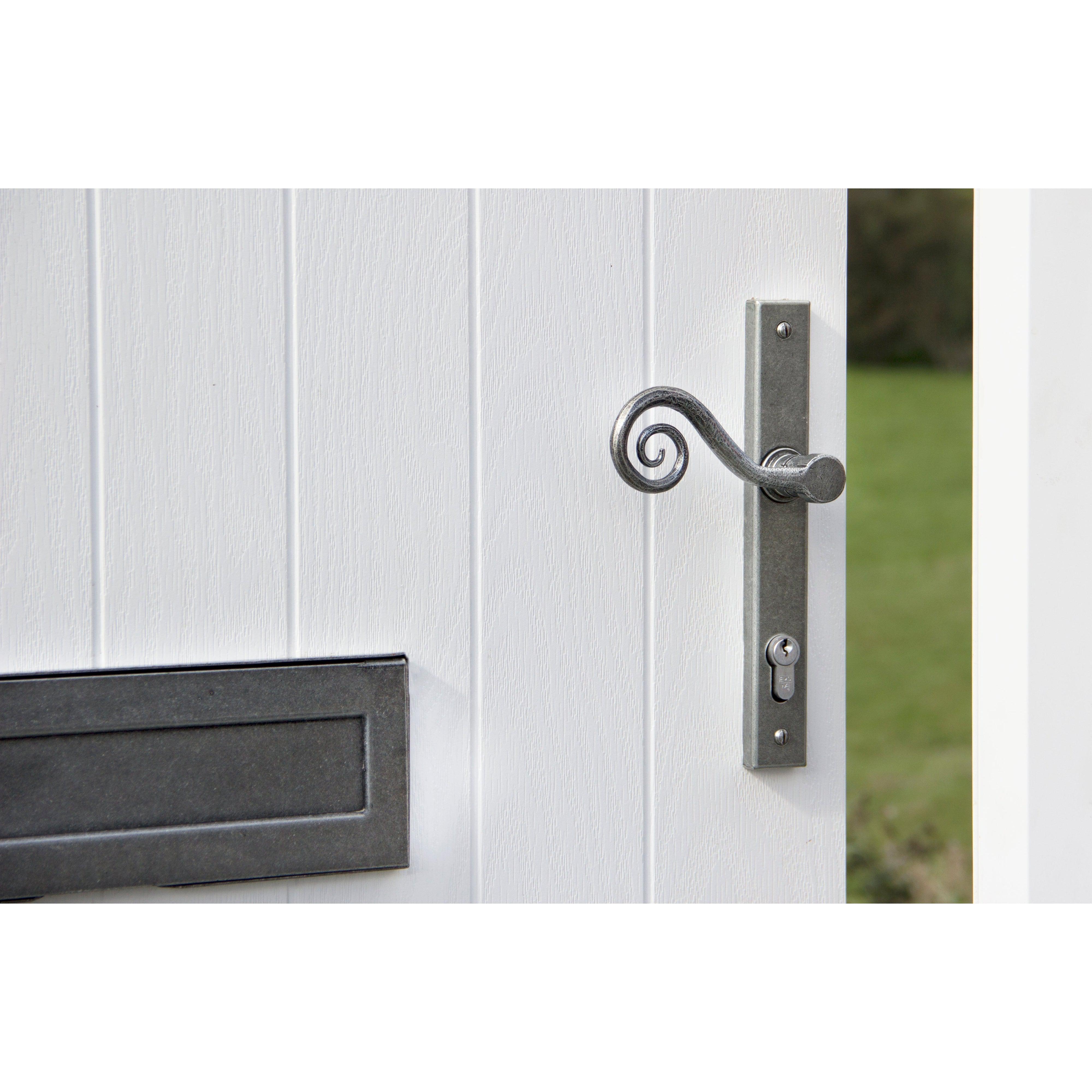 Pewter Monkeytail Slimline Lever Espag. Lock Set - LH | From The Anvil-Espagnolette-Yester Home