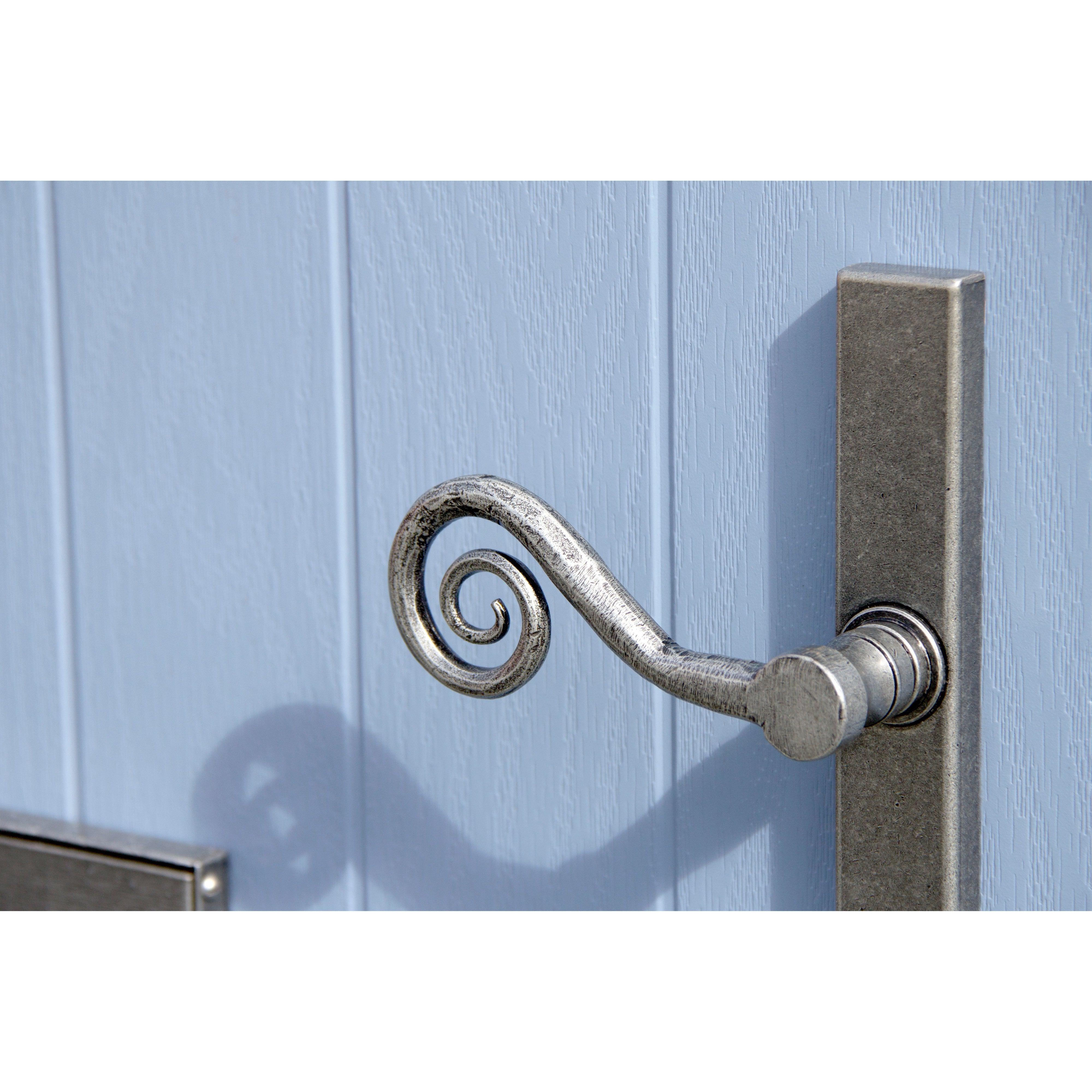 Pewter Monkeytail Slimline Lever Espag. Lock Set - LH | From The Anvil-Espagnolette-Yester Home