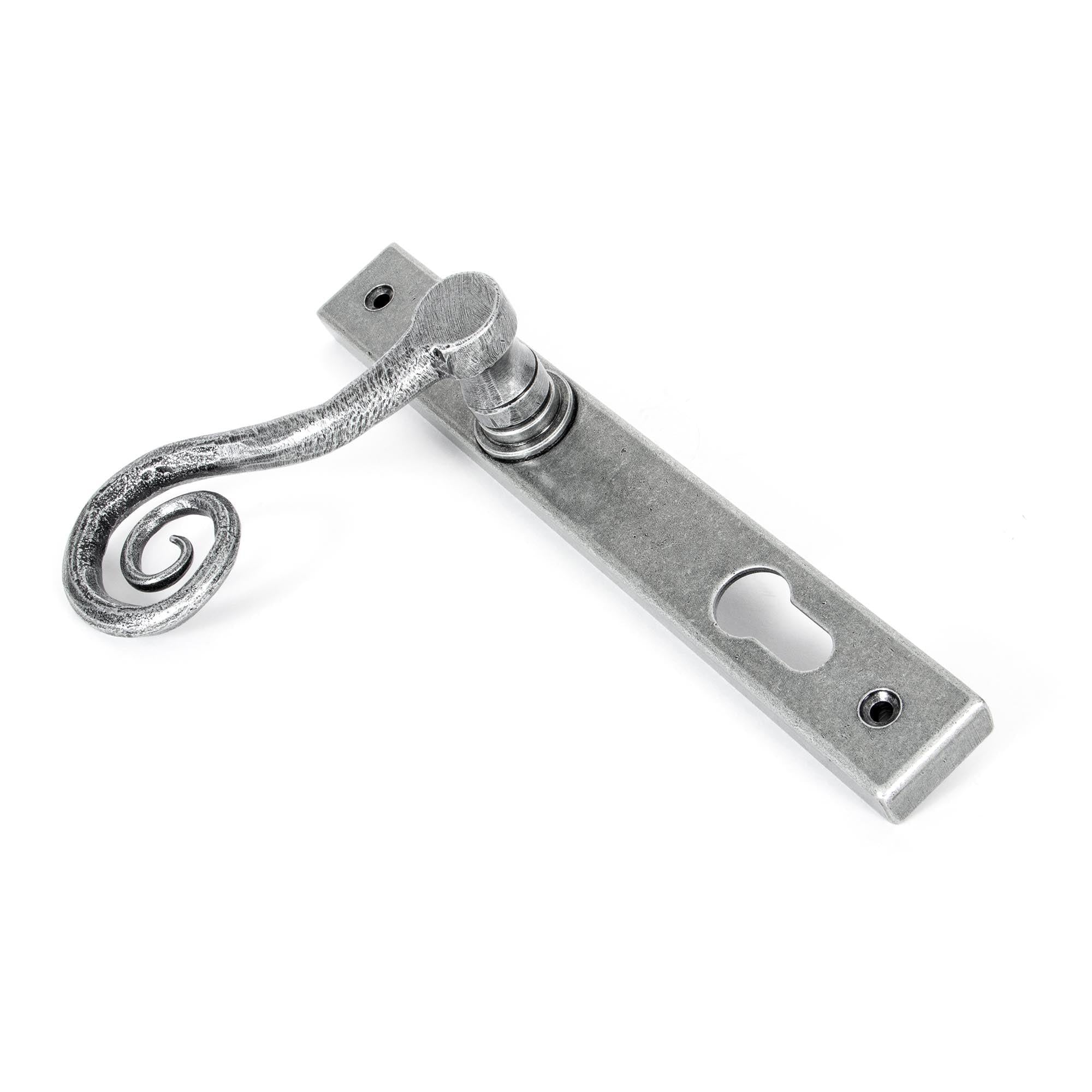 Pewter Monkeytail Slimline Lever Espag. Lock Set - RH | From The Anvil - Espagnolette - From The Anvil - Yester Home