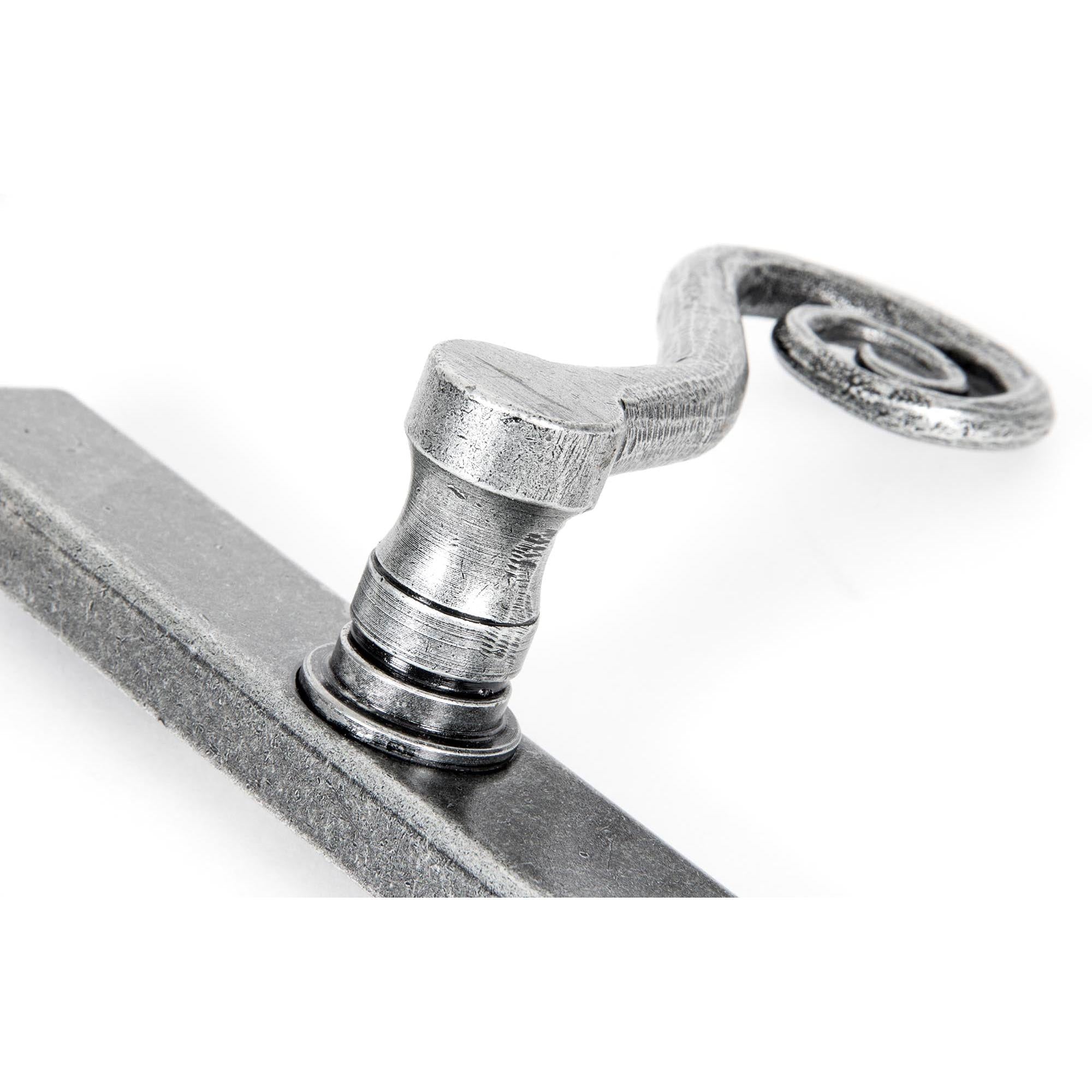 Pewter Monkeytail Slimline Lever Espag. Lock Set - RH | From The Anvil - Espagnolette - From The Anvil - Yester Home