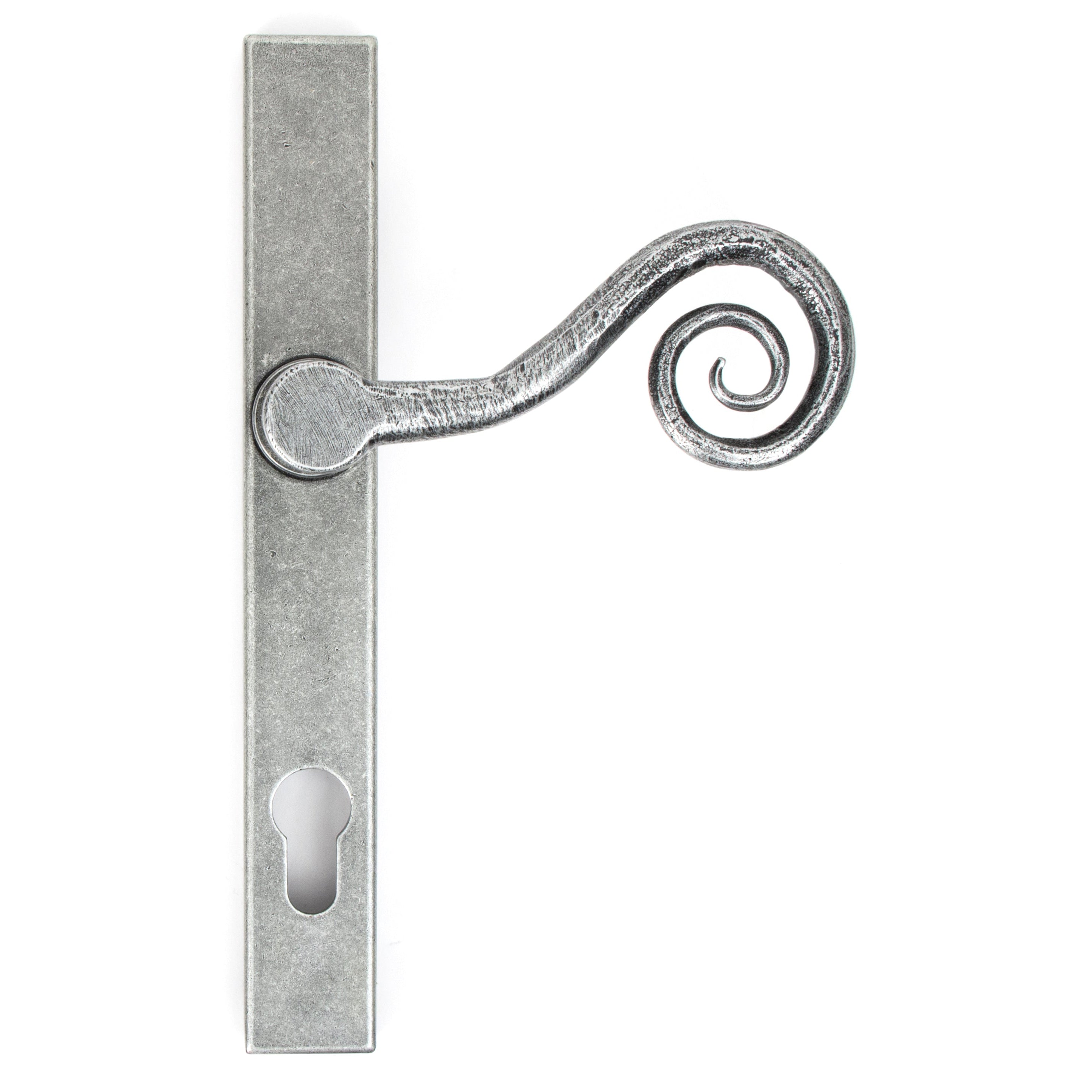 Pewter Monkeytail Slimline Lever Espag. Lock Set - RH | From The Anvil-Espagnolette-Yester Home