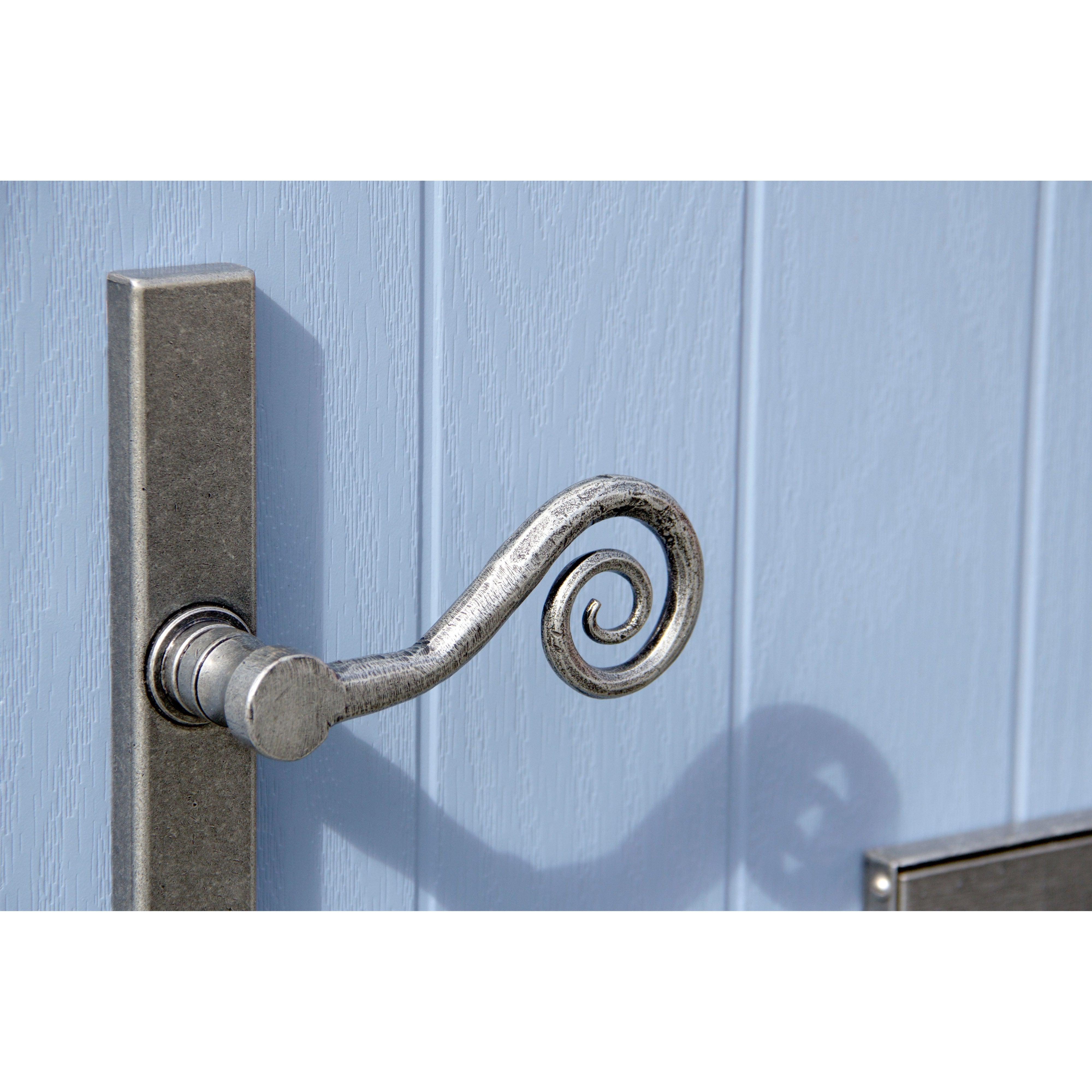 Pewter Monkeytail Slimline Lever Espag. Lock Set - RH | From The Anvil-Espagnolette-Yester Home