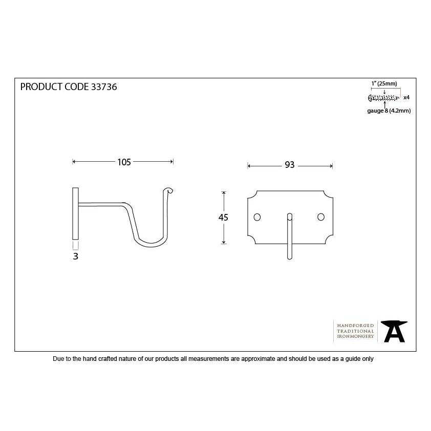 Pewter Mounting Bracket (pair) | From The Anvil-Brackets-Yester Home
