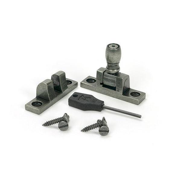 Pewter Mushroom Brighton Fastener - Narrow (Square) - Brighton Fasteners - From The Anvil - Yester Home