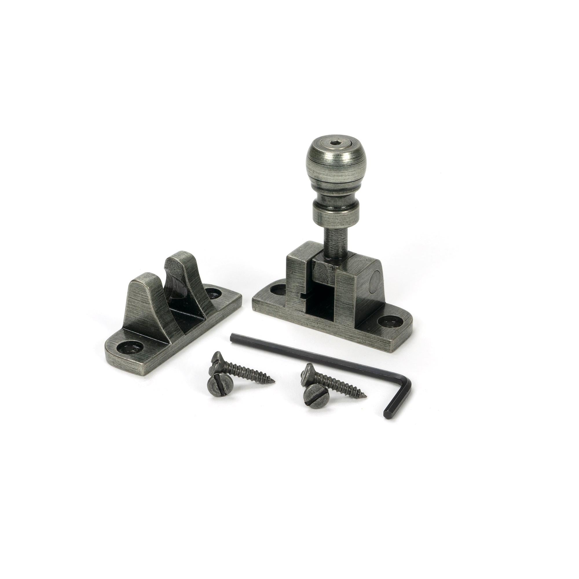 Pewter Mushroom Brighton Fastener (Radiused) - Brighton Fasteners - From The Anvil - Yester Home