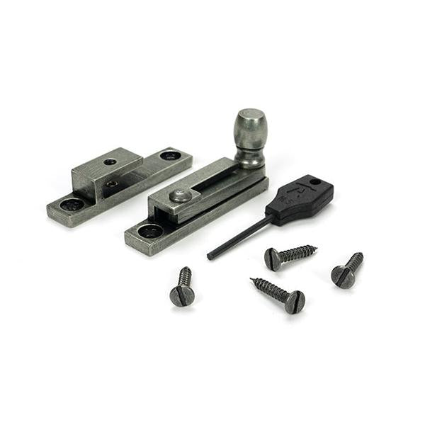 Pewter Mushroom Quadrant Fastener - Narrow - Quadrant Fasteners - From The Anvil - Yester Home