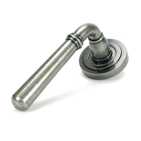 Pewter Newbury Lever on Rose Set (Art Deco) - Unsprung | From The Anvil-Concealed-Yester Home
