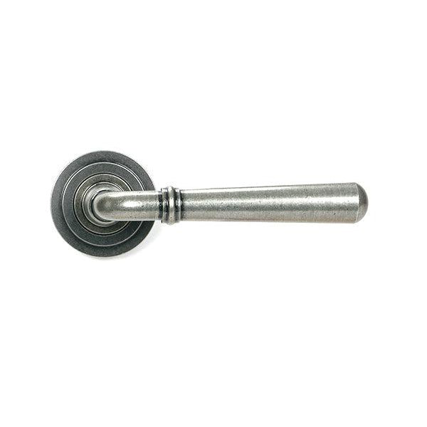 Pewter Newbury Lever on Rose Set (Art Deco) - Unsprung | From The Anvil-Concealed-Yester Home