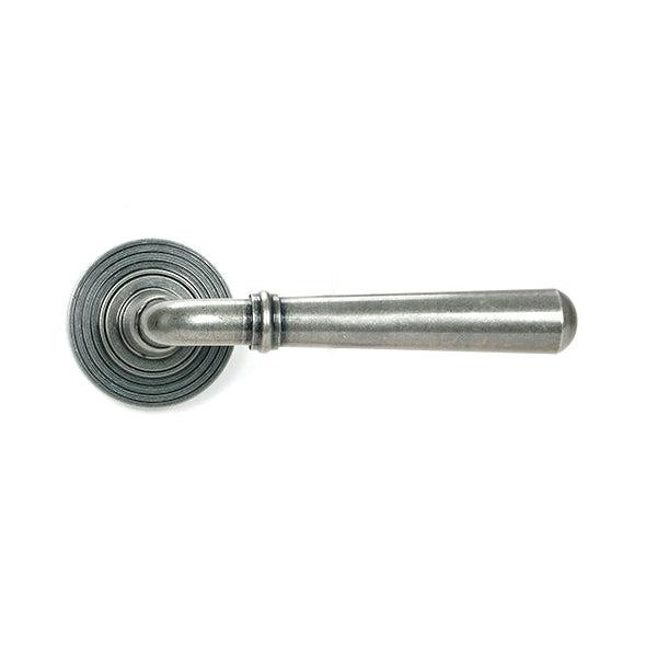 Pewter Newbury Lever on Rose Set (Beehive) | From The Anvil-Concealed-Yester Home