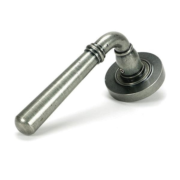 Pewter Newbury Lever on Rose Set (Plain) - Unsprung | From The Anvil-Concealed-Yester Home