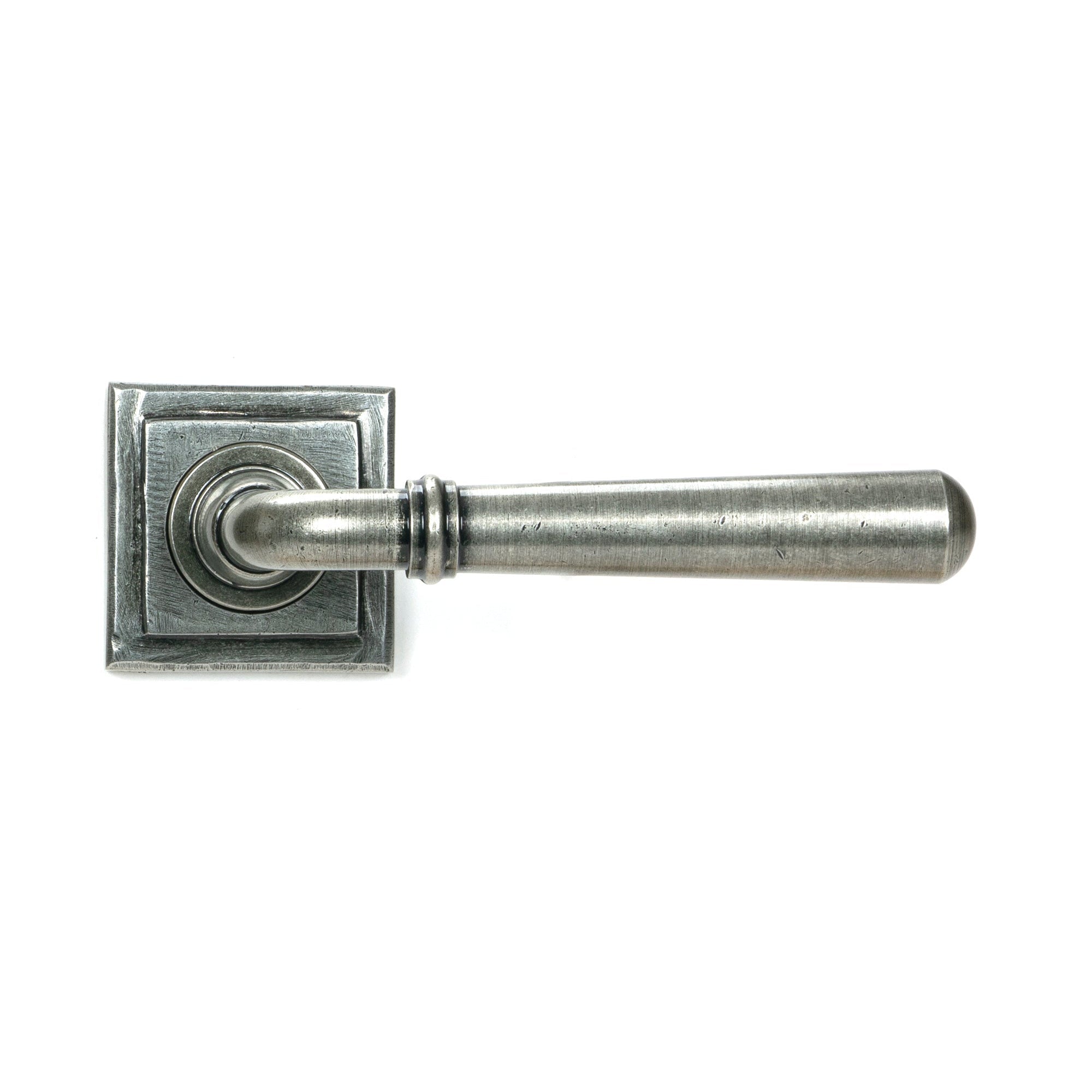 Pewter Newbury Lever on Rose Set (Square) | From The Anvil-Concealed-Yester Home