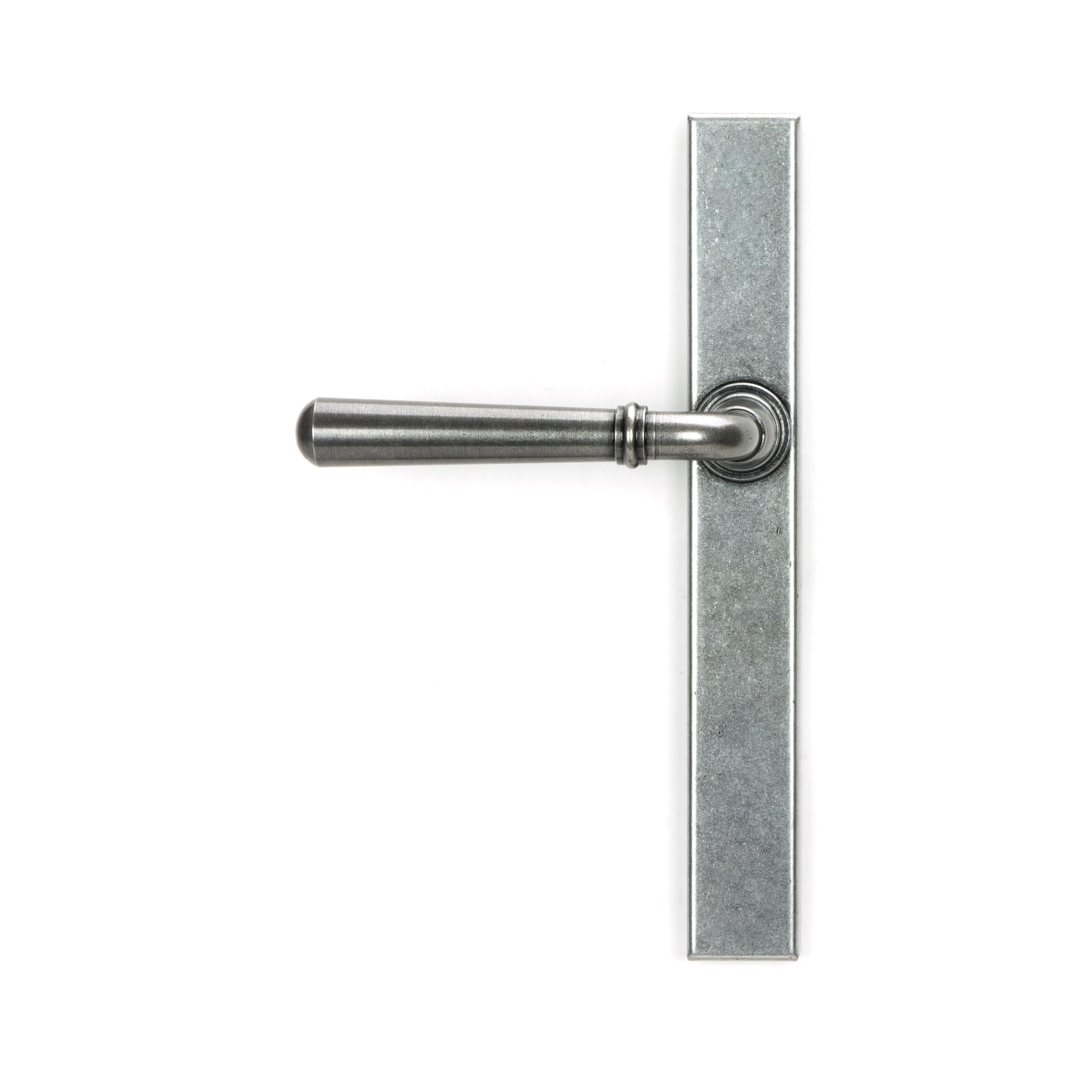 Pewter Newbury Slimline Lever Espag. Latch Set | From The Anvil - Espagnolette - From The Anvil - Yester Home